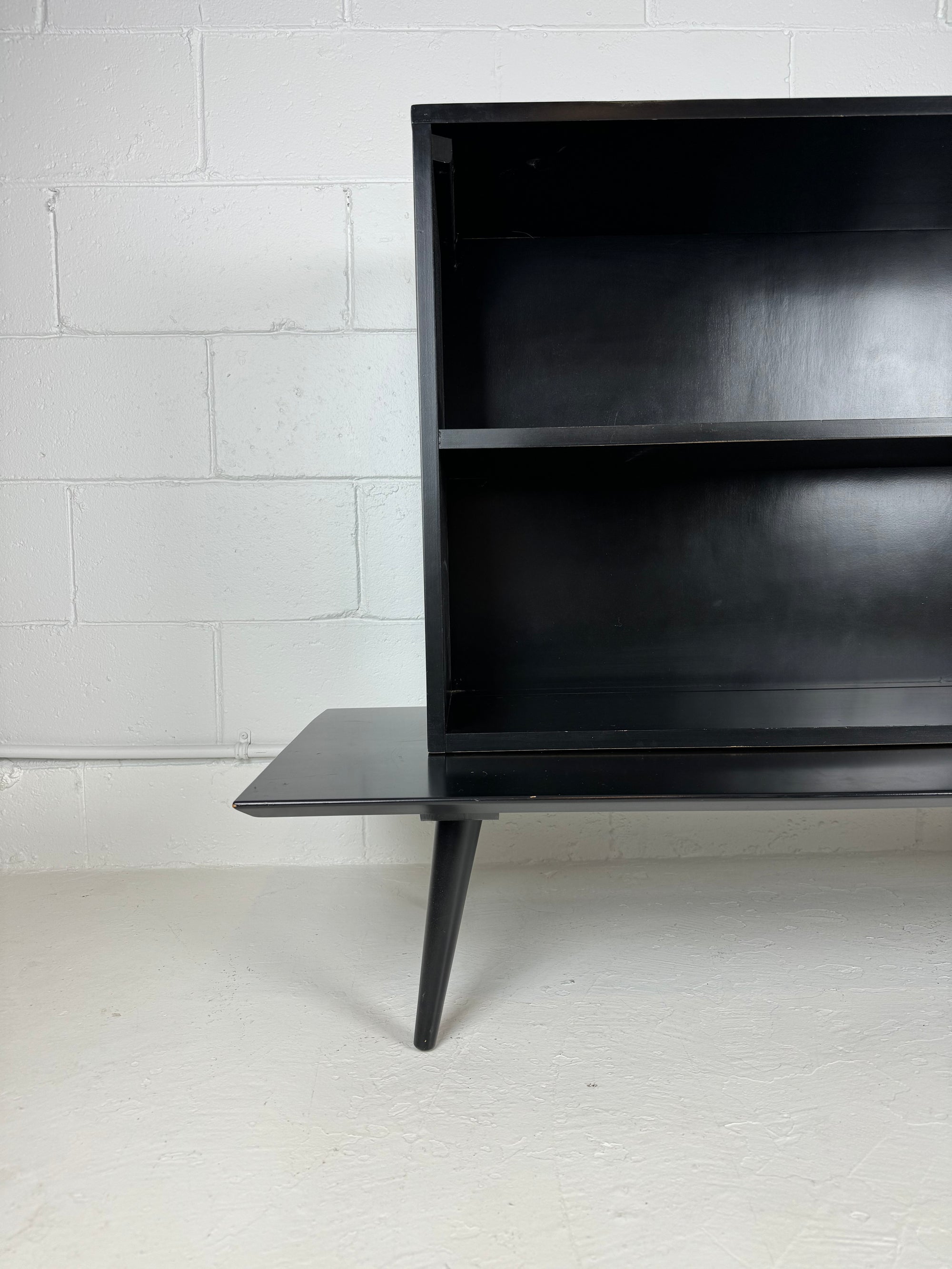 Paul McCobb Black Planner Group Small Bookcase and Bench