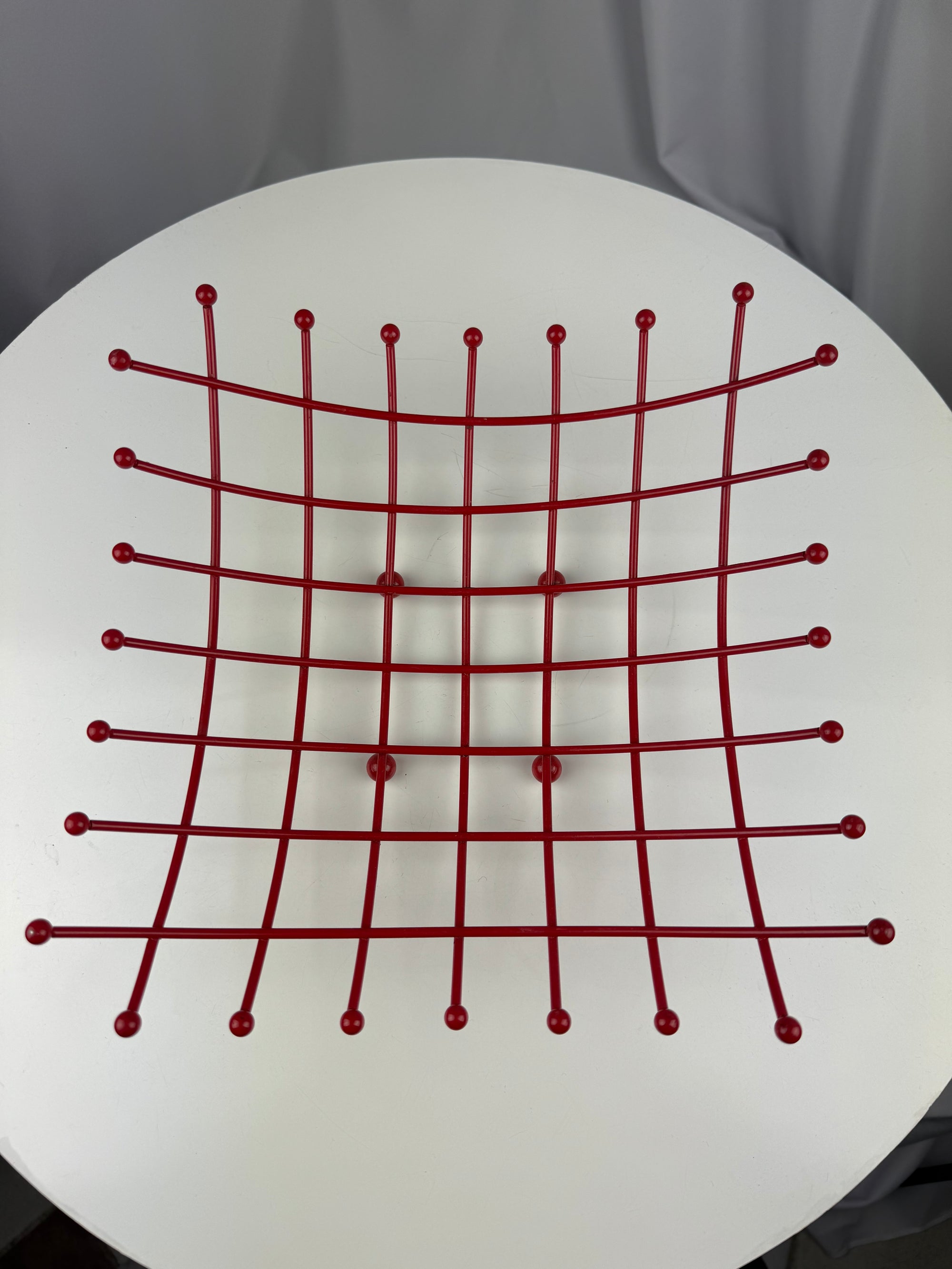 Modern Red Wire Fruit Basket