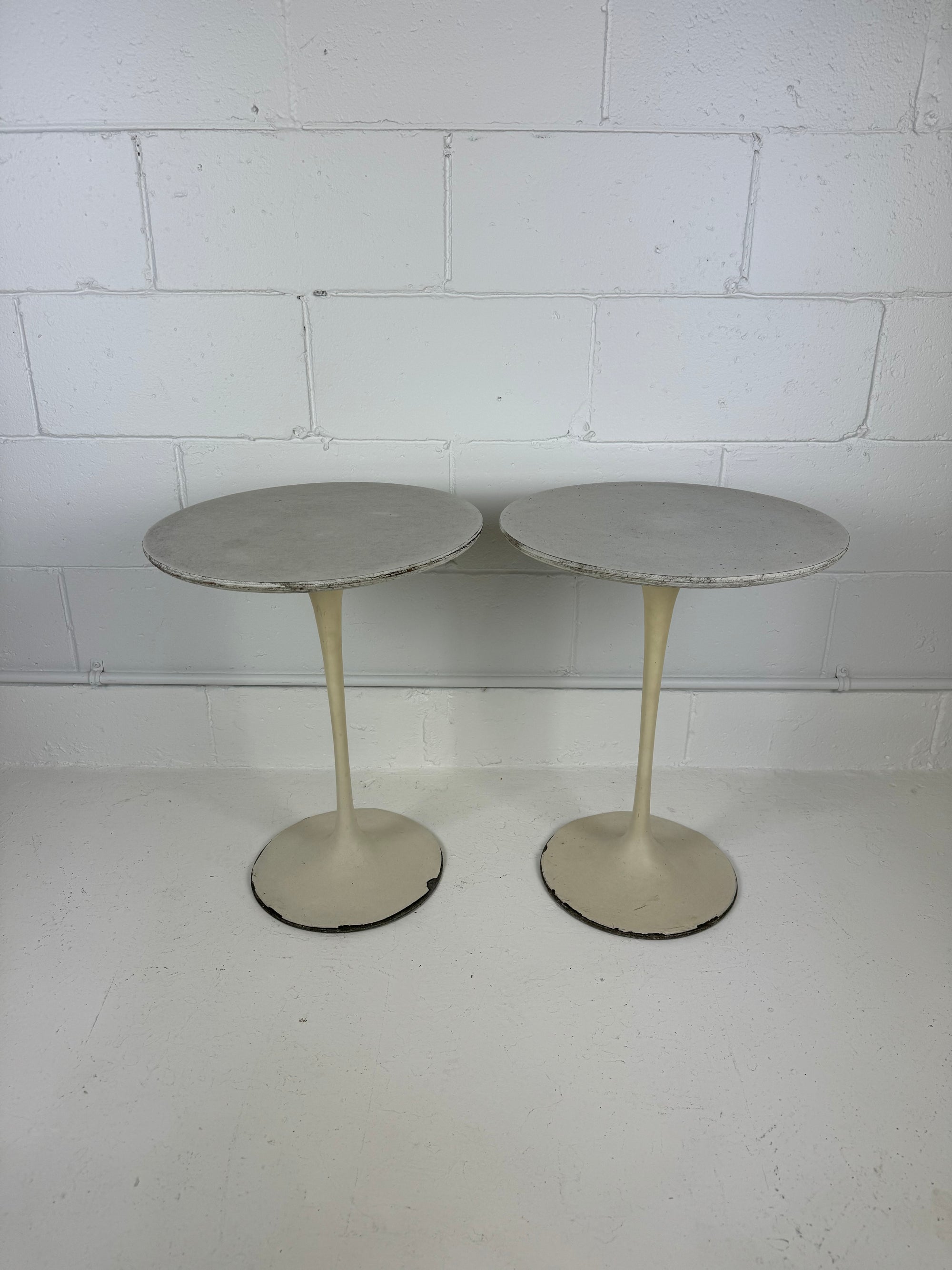 Mid Century Tulip Side Tables (Knoll? Burke?)