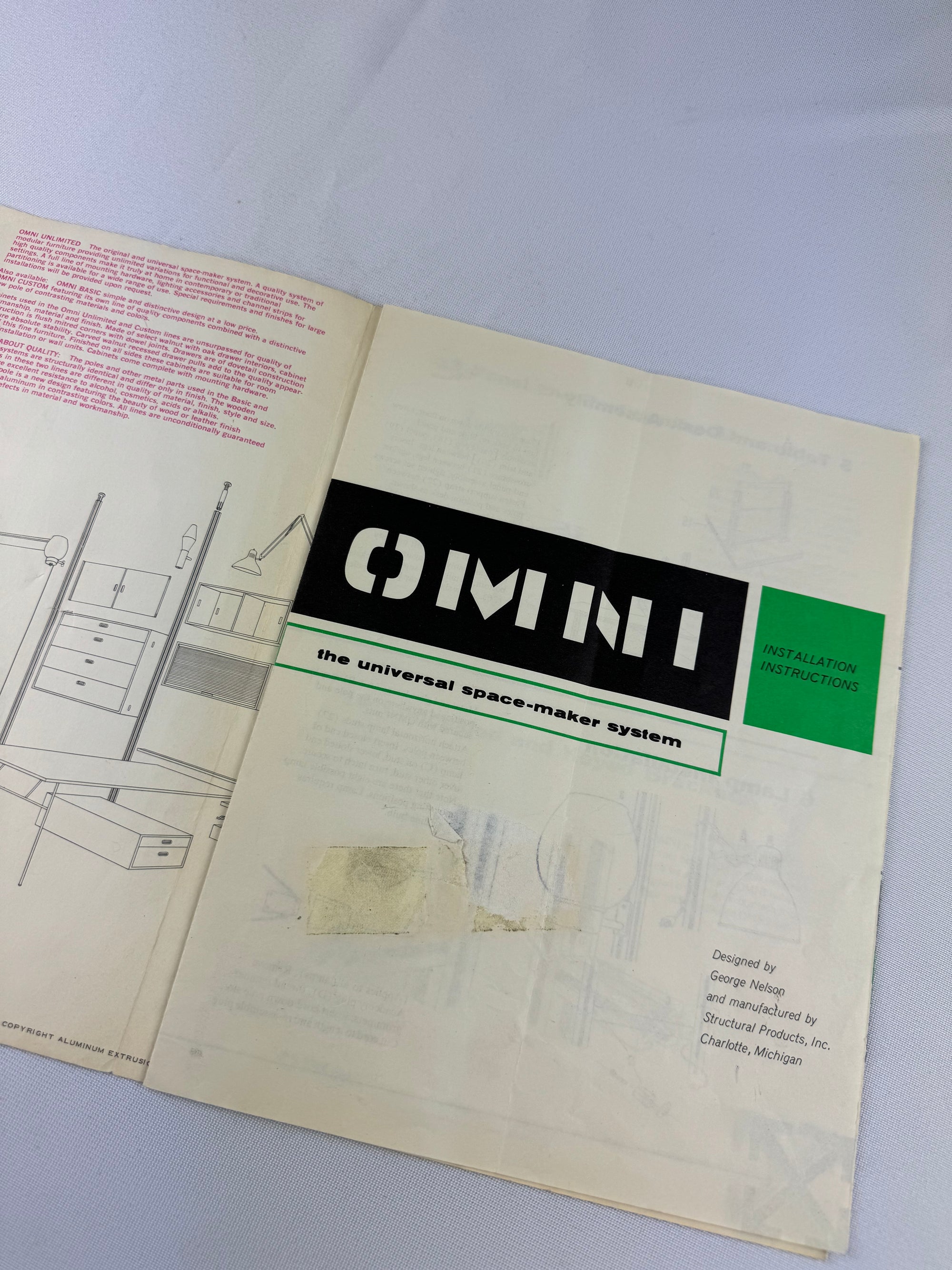 George Nelson Omni Unlimited Wall Unit Instruction Booklet