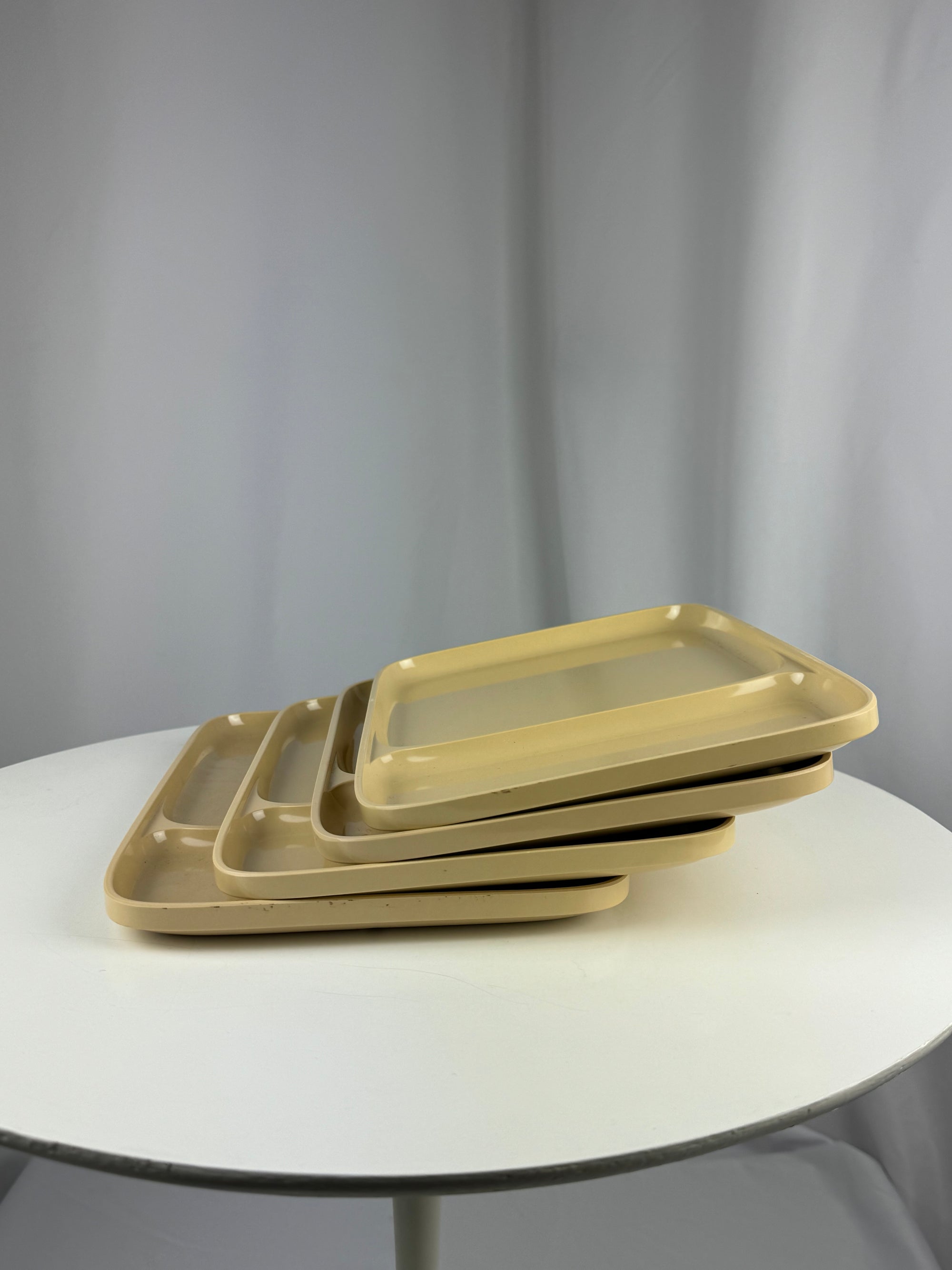 Vintage Rosti Denmark Stackable Plates Beige