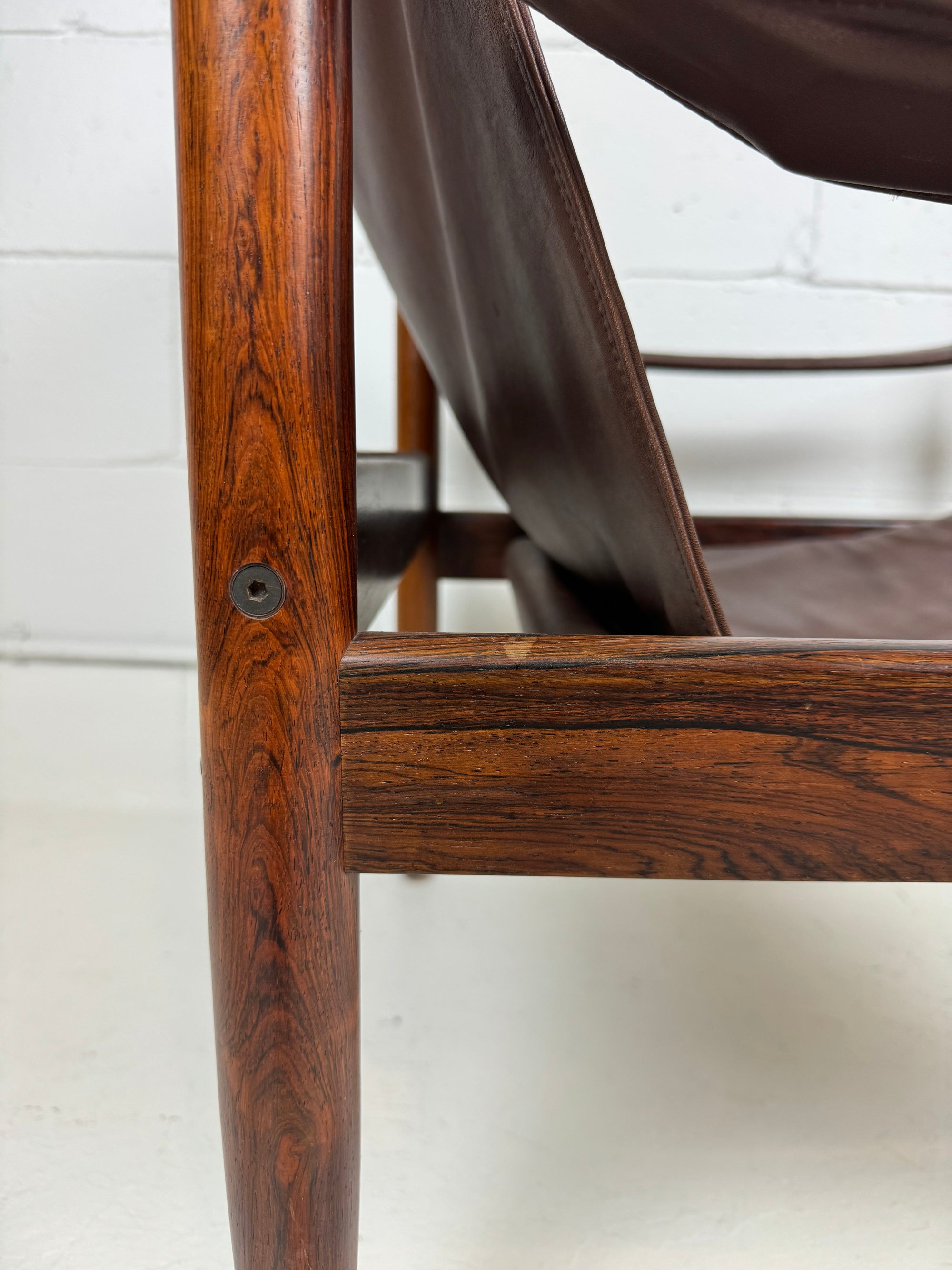 Erik Wørts for Niels Eilersen Rosewood & Leather Safari Chair