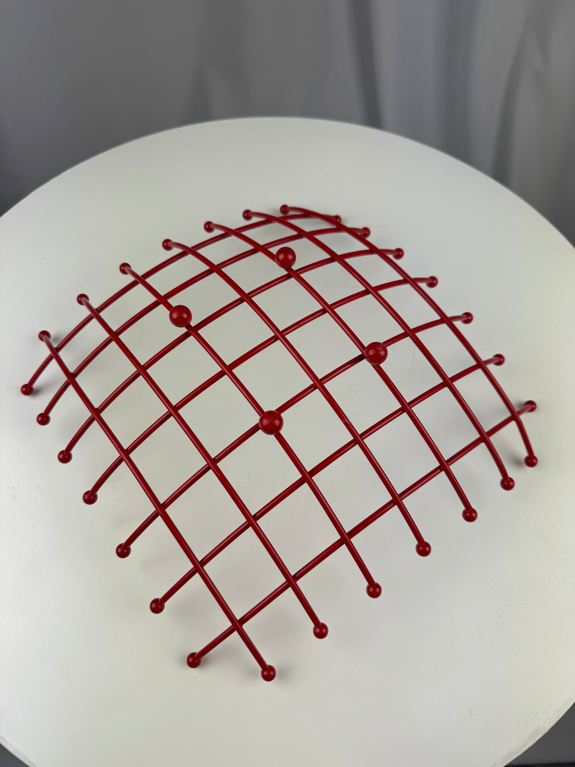 Modern Red Wire Fruit Basket