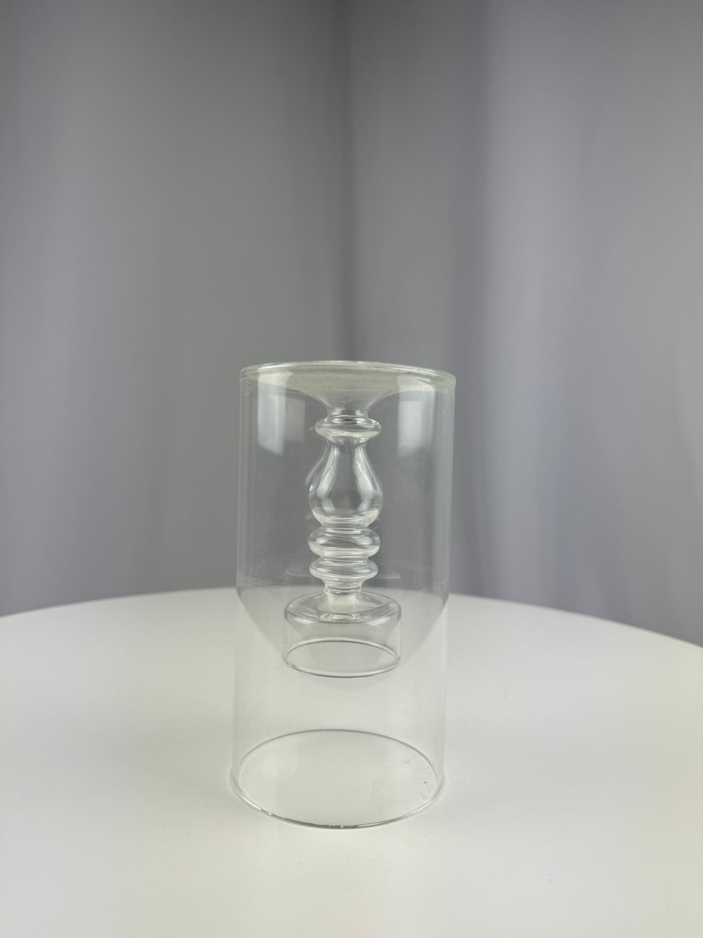 Modernist Glass Tea Light Candle Holder