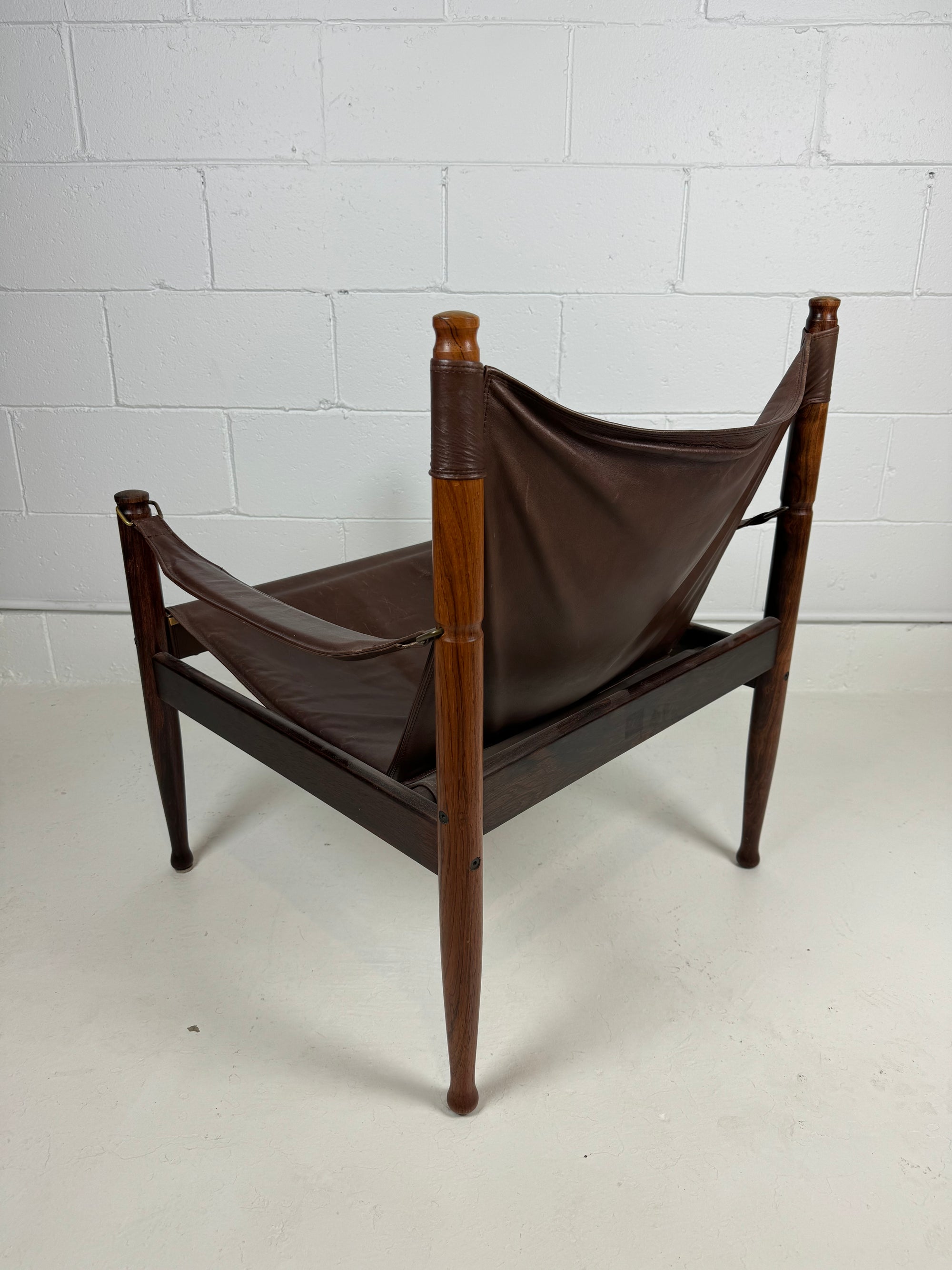 Erik Wørts for Niels Eilersen Rosewood & Leather Safari Chair