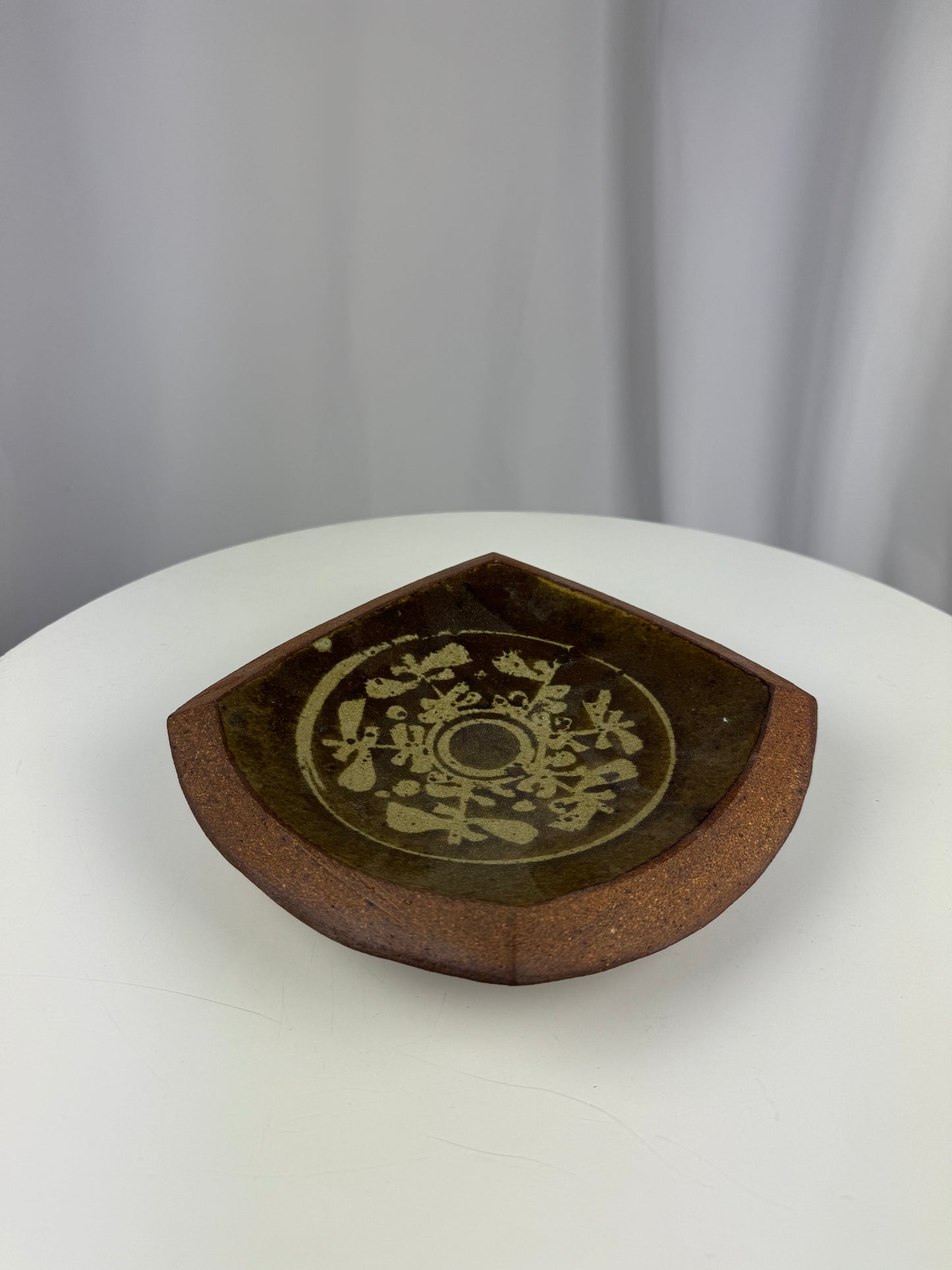 Vintage Ed Drahanchuk Ceramic Abstract Tray