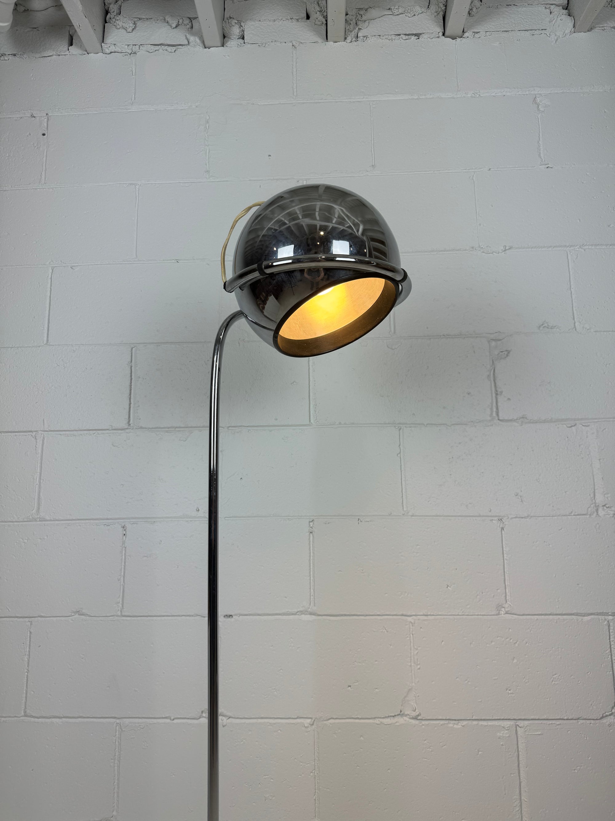 Mid Century Chrome Eyeball Floor Lamp