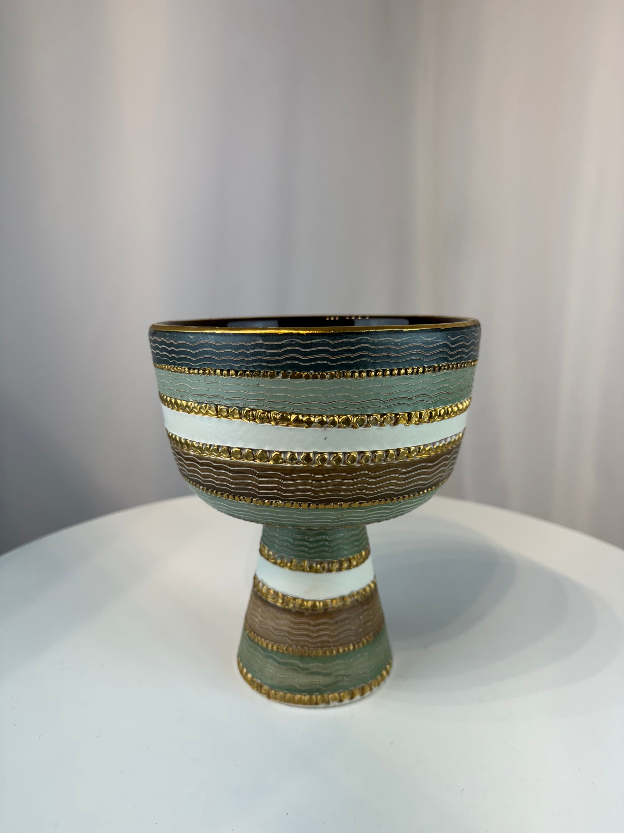 Vintage Aldo Londi Bitossi Pedestal Chalice