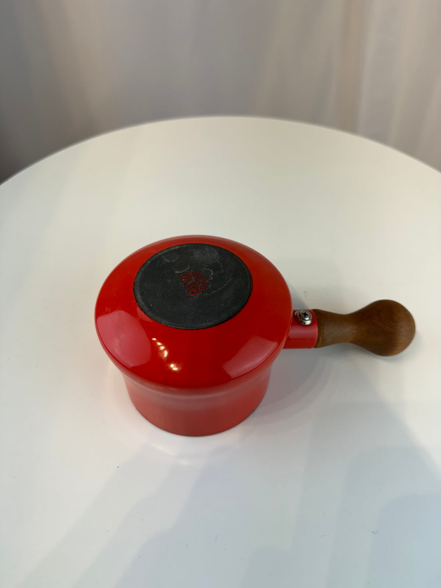 Dansk Designs Small Sauce Pan with Teak Handle - Chili Red