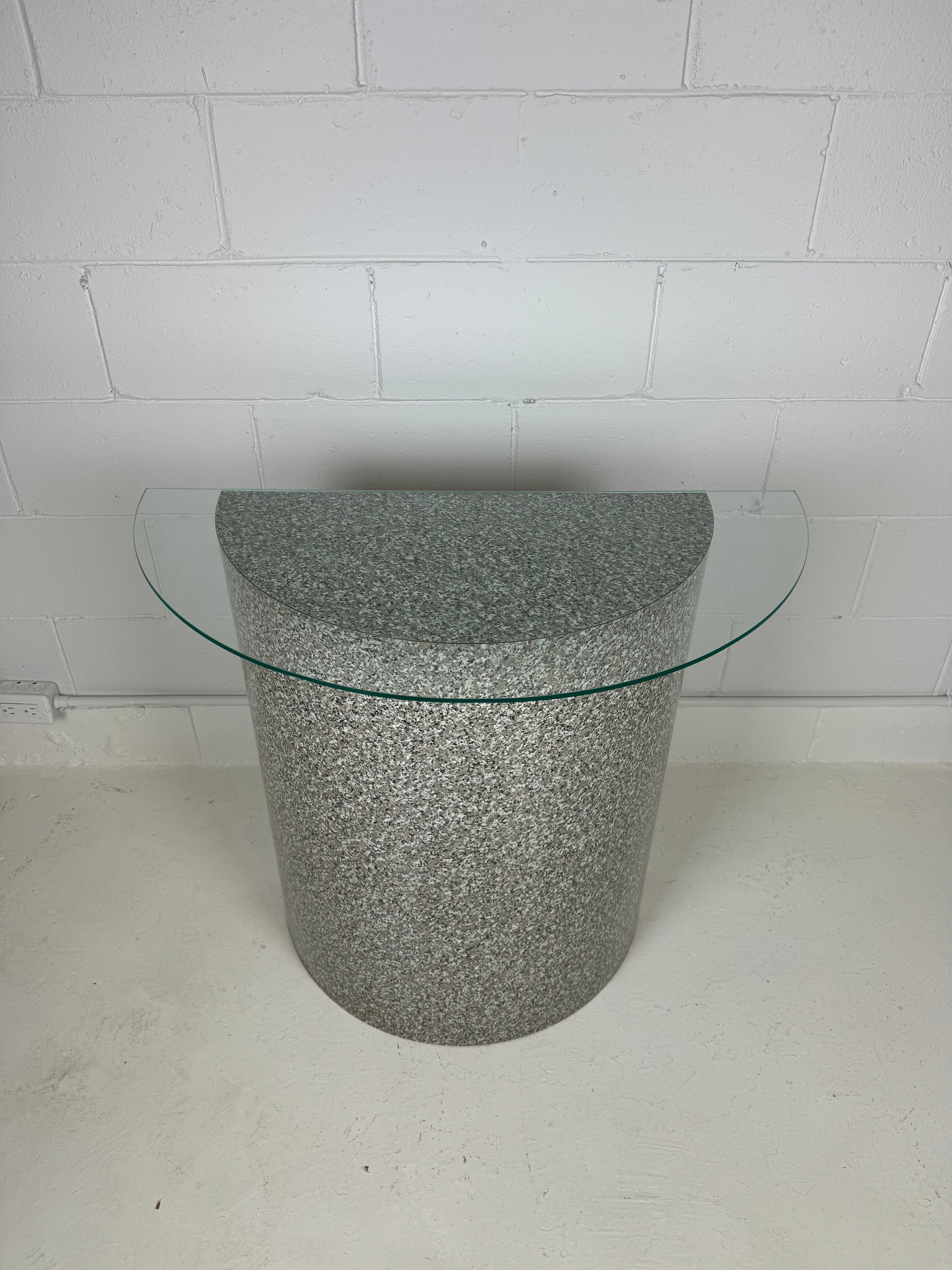 1980's Faux Terrazzo Console Table