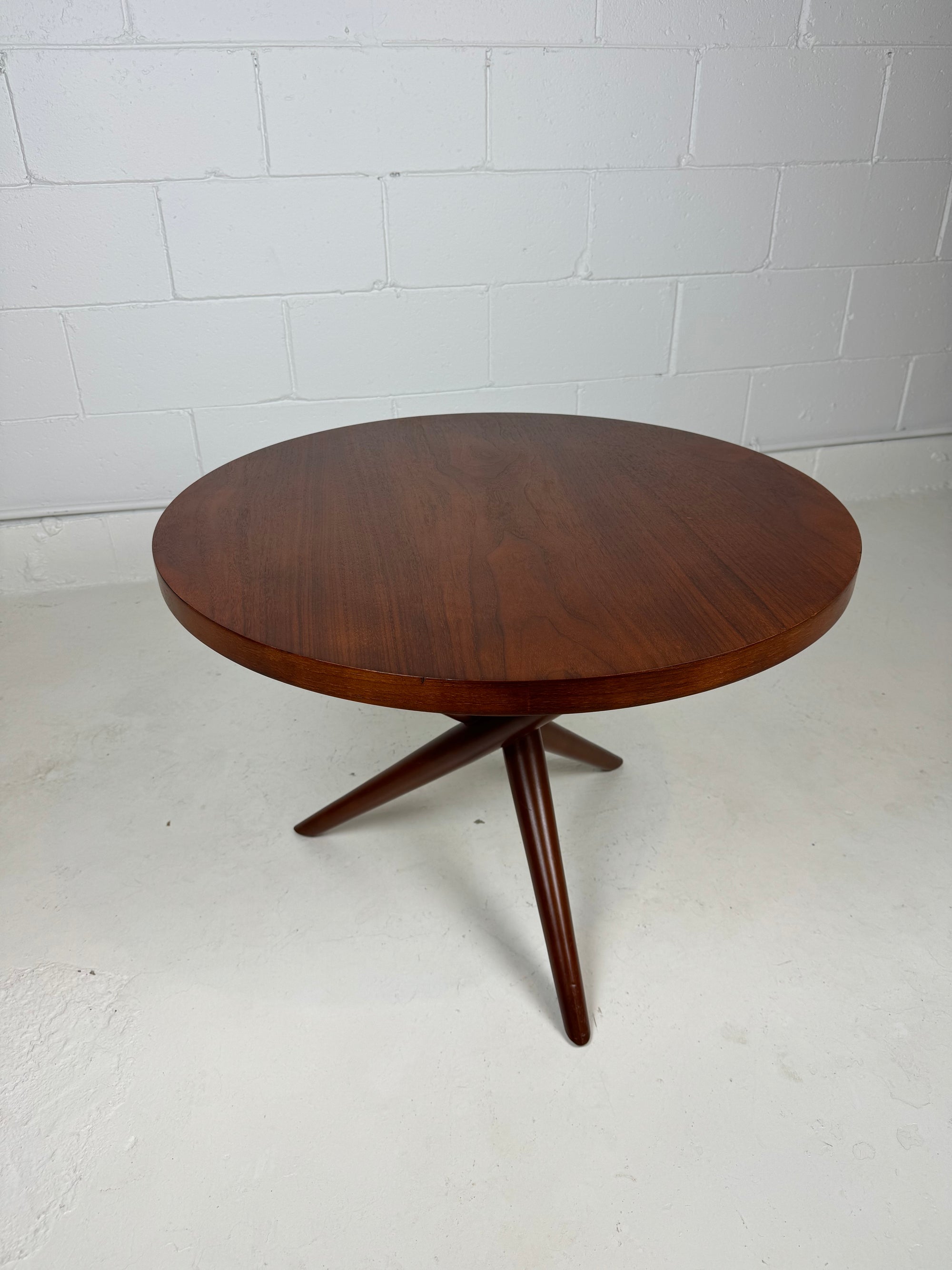 Robsjohn-Gibbings Tripod Side Table for Widdicombe in Walnut