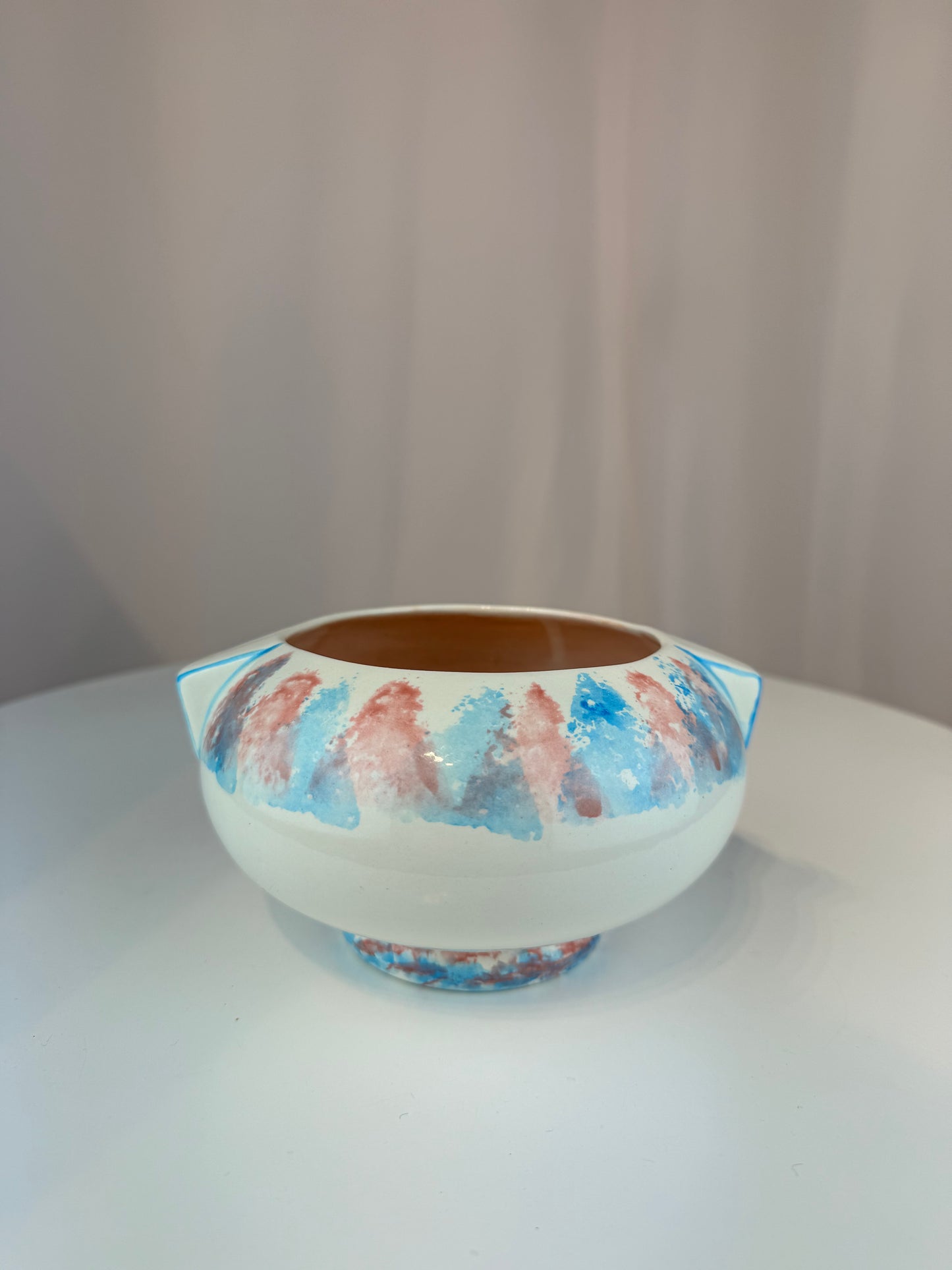 Studio Pottery Vessel - Baby Blue & Pink