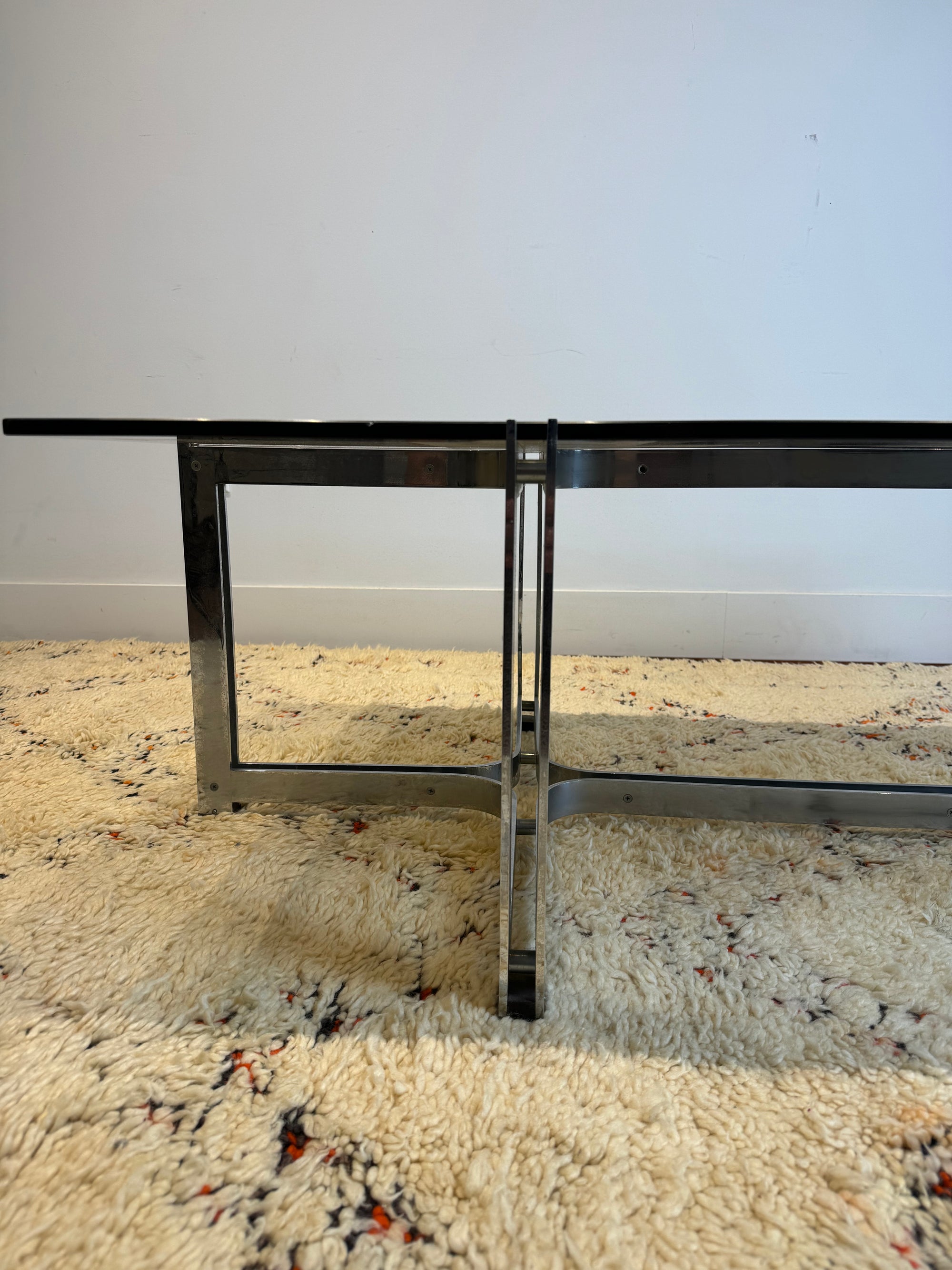 Smoked Glass Coffee Table by Tom Lopinski for Dunbar