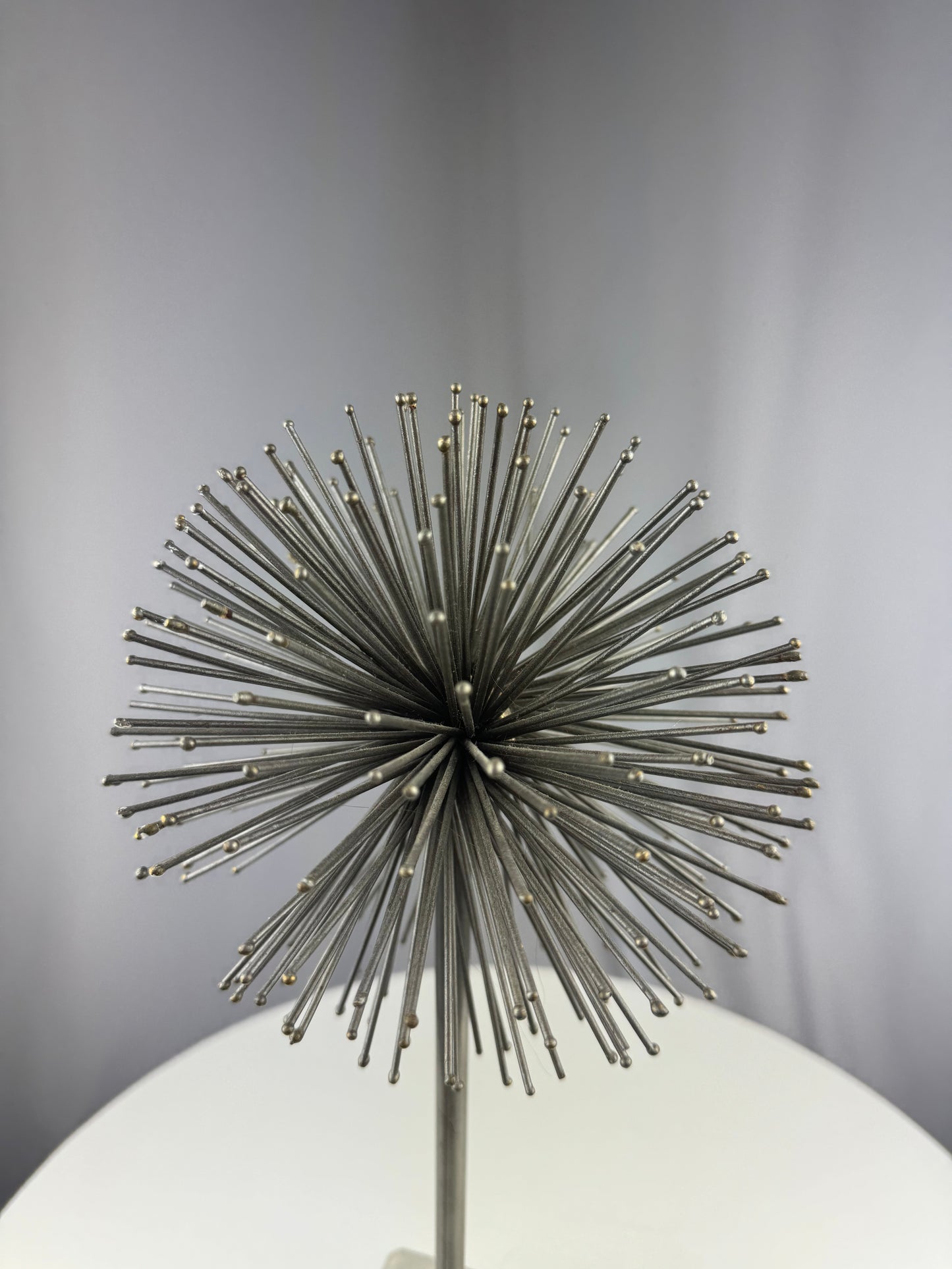 Industrial Metal & Marble Abstract Sculpture