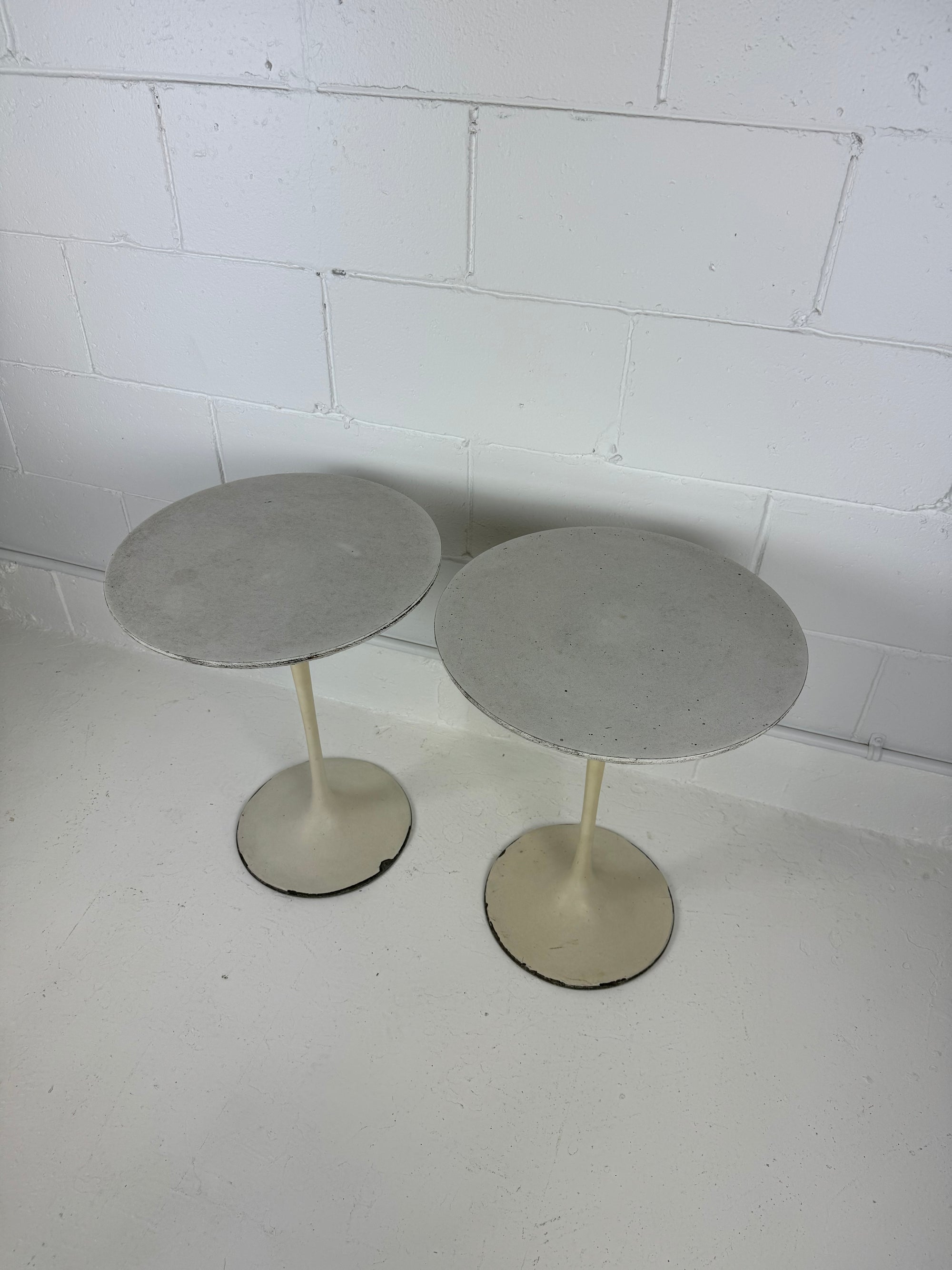 Mid Century Tulip Side Tables (Knoll? Burke?)