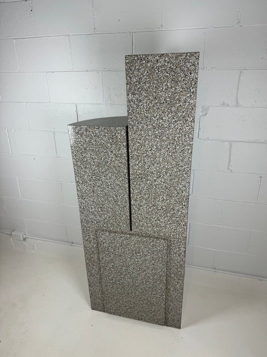 1980's Architectural Faux Terrazzo Display with Storage