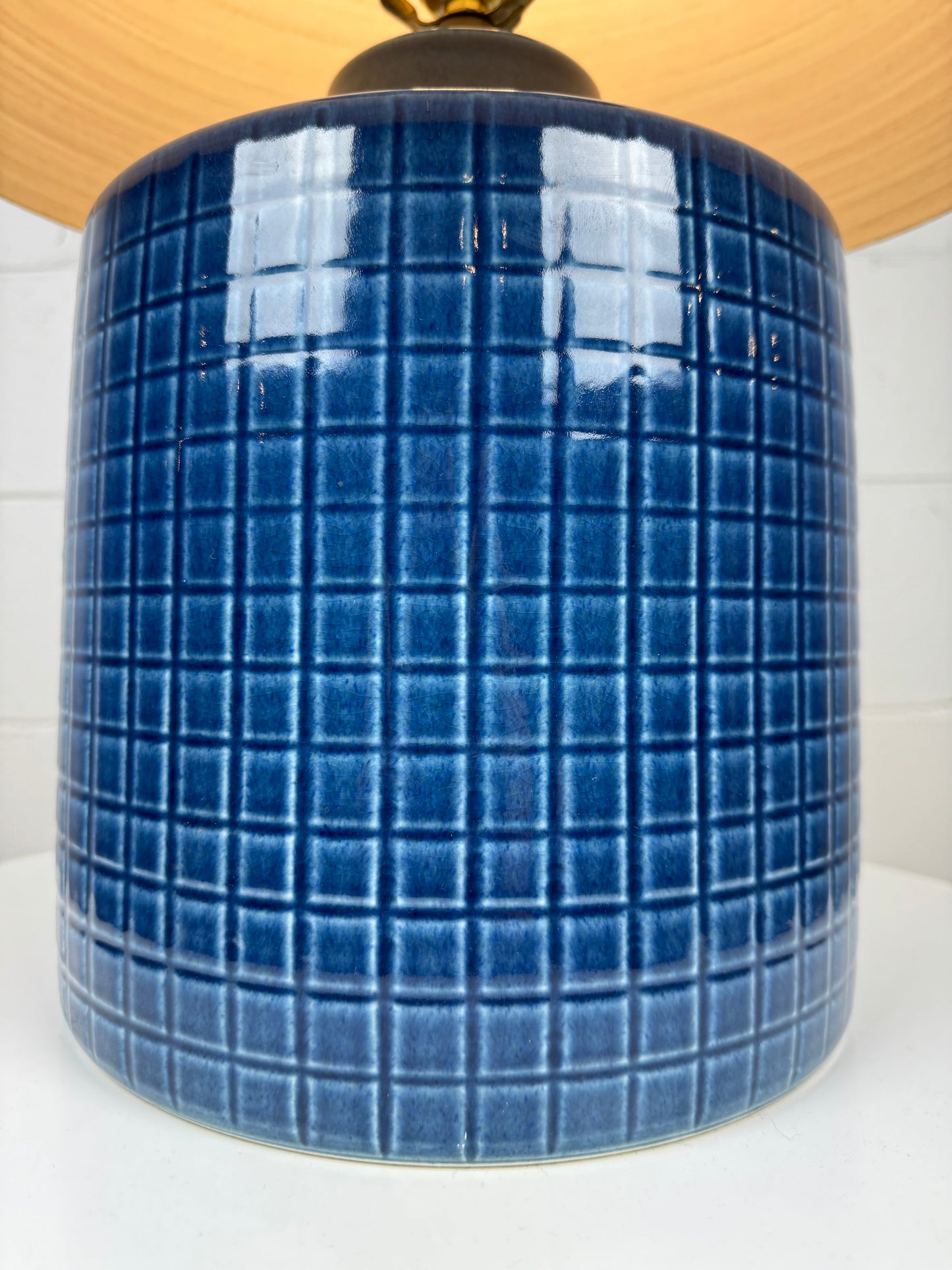 Vintage Blue Lotte Bostlund Large Table Lamp