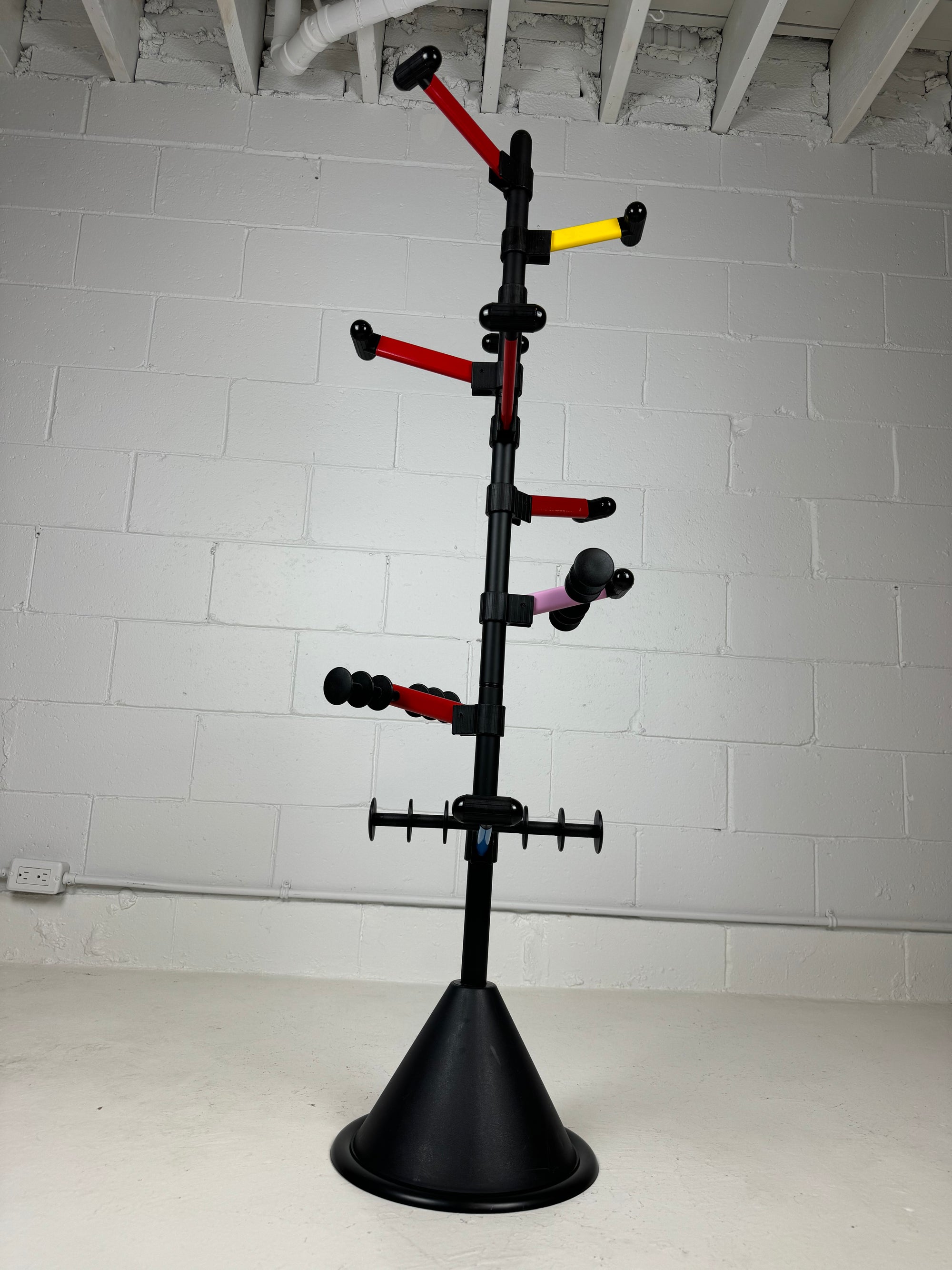 Post Modern 1980's Adjustable Coat Rack Memphis Style