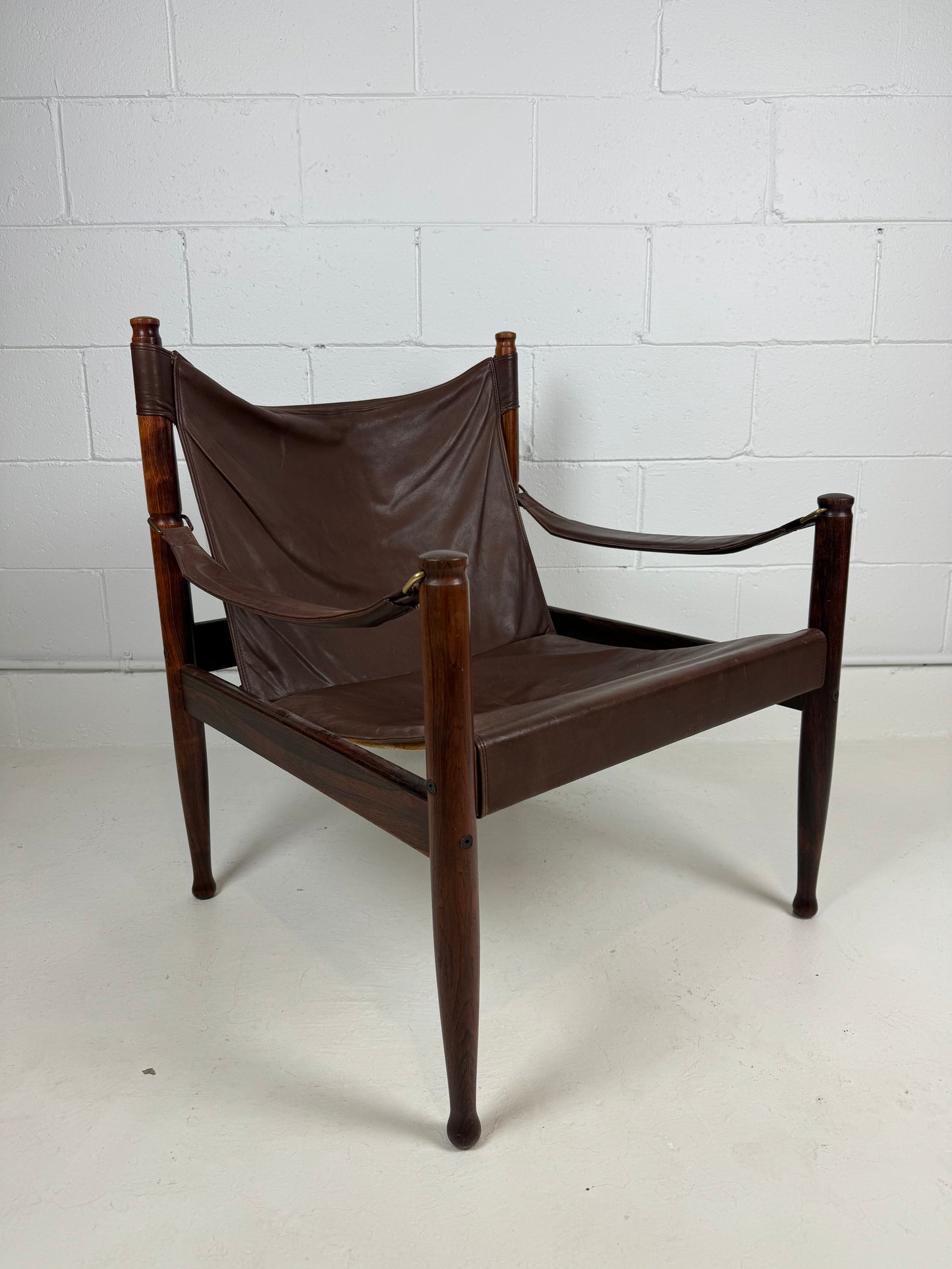 Erik Wørts for Niels Eilersen Rosewood & Leather Safari Chair