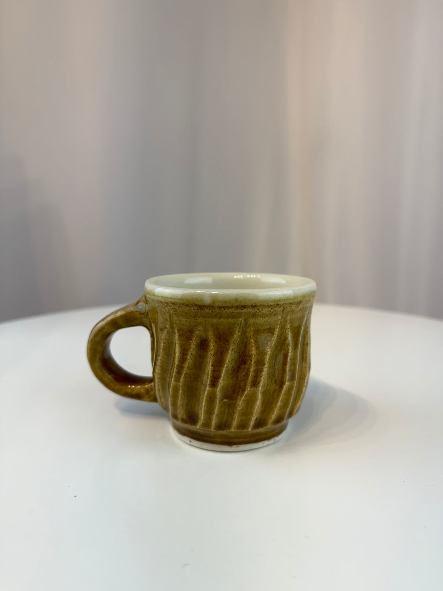 Studio Pottery Textured Mug - Light Brown