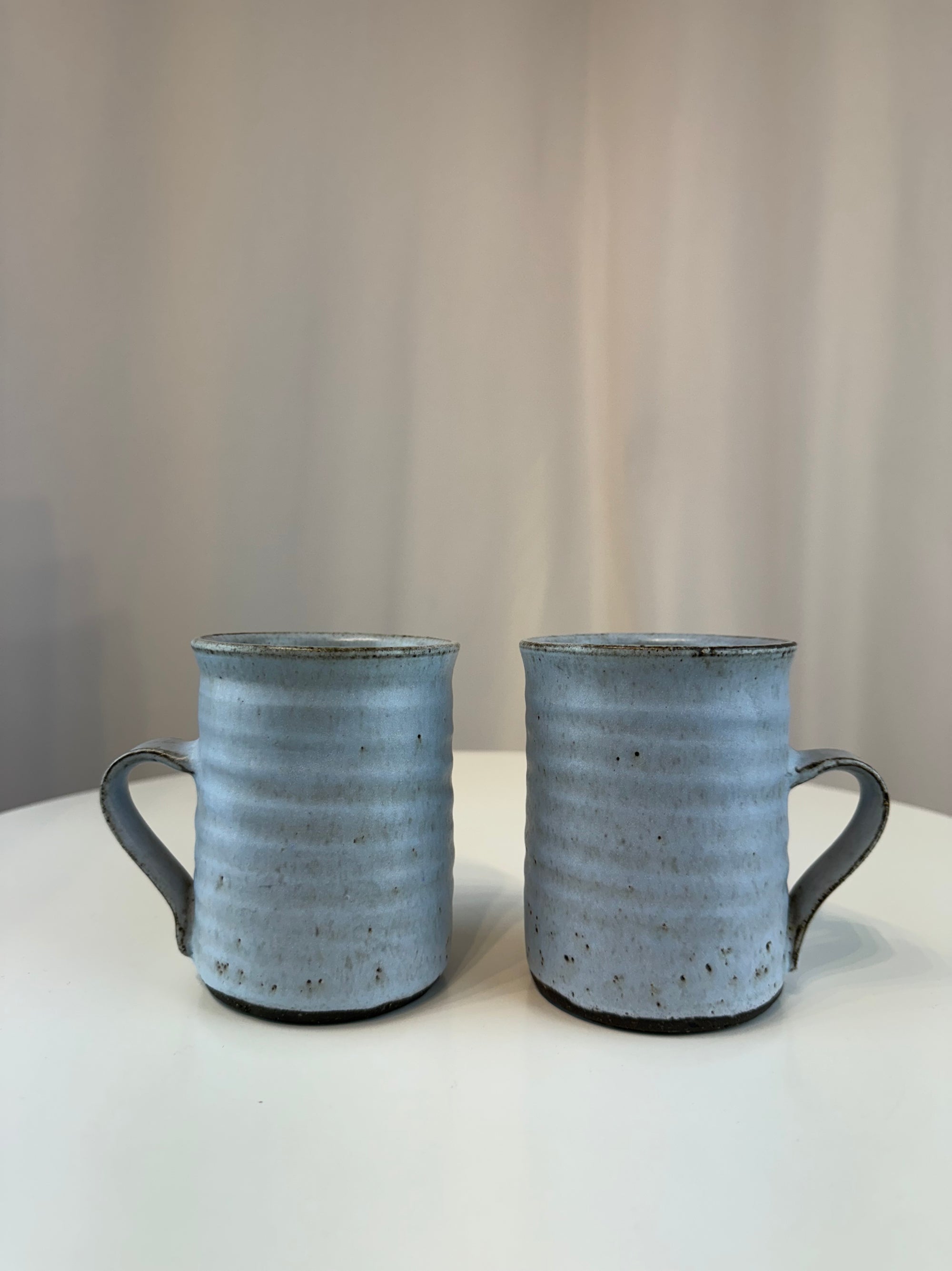 Studio Pottery Mug Set - Light Blue