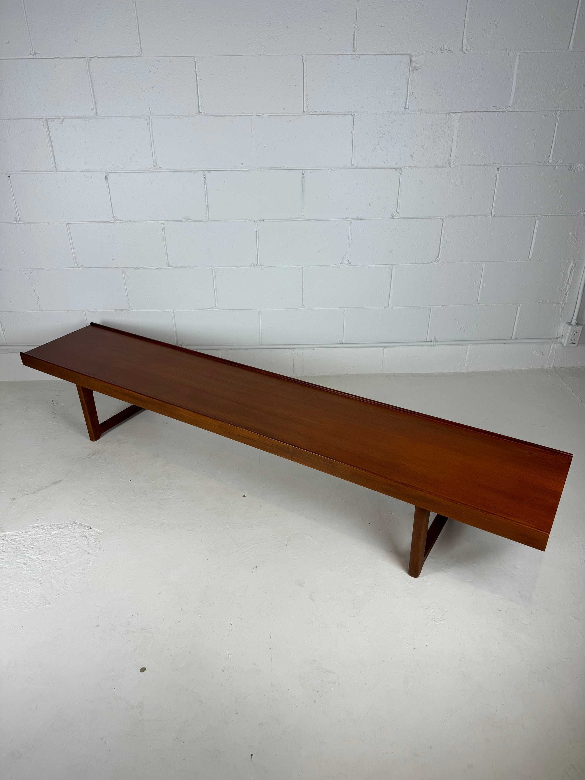 Long Teak Bench by Torbjorn Afdel for Bruksbo Norway