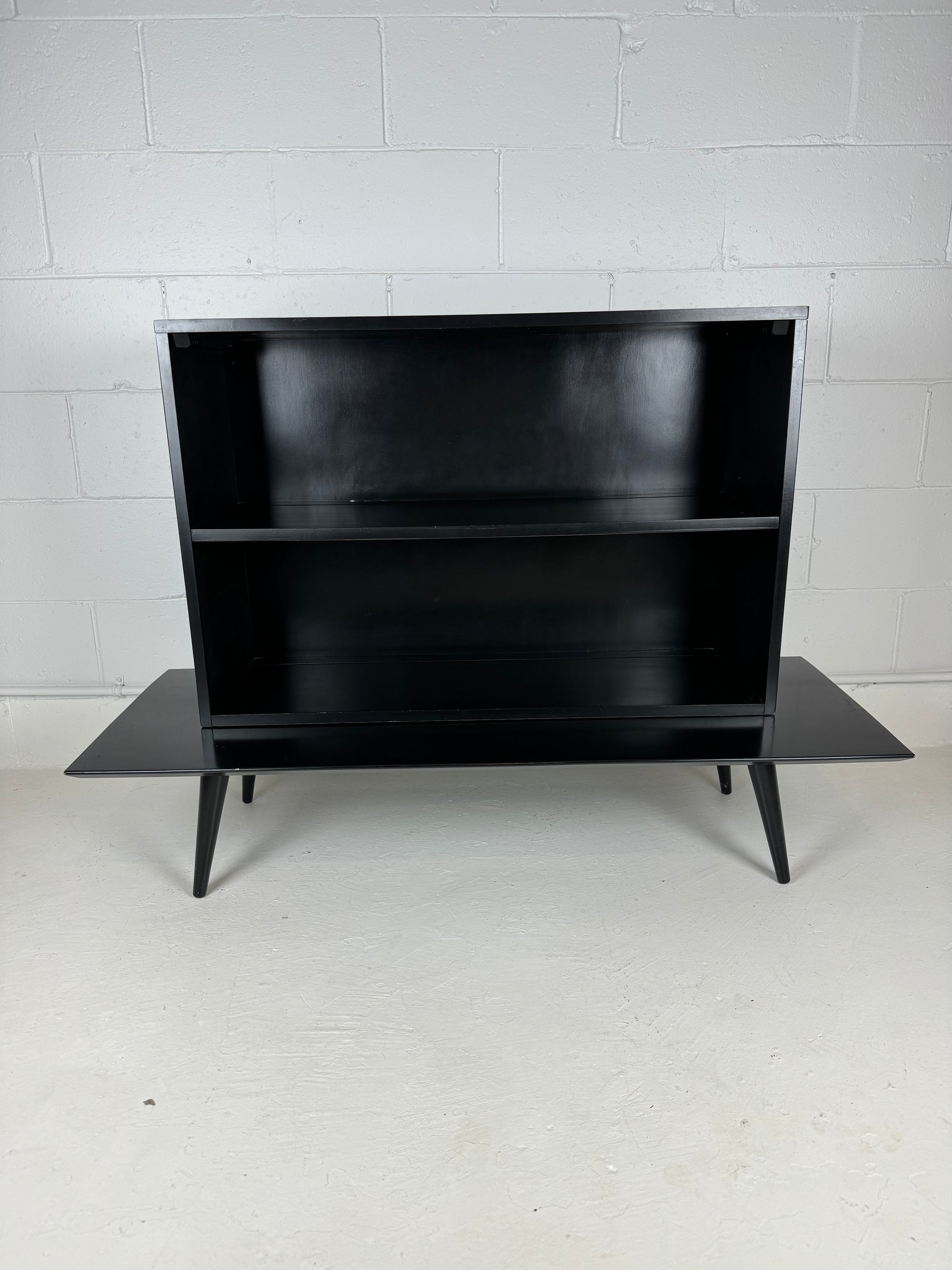 Paul McCobb Black Planner Group Small Bookcase and Bench