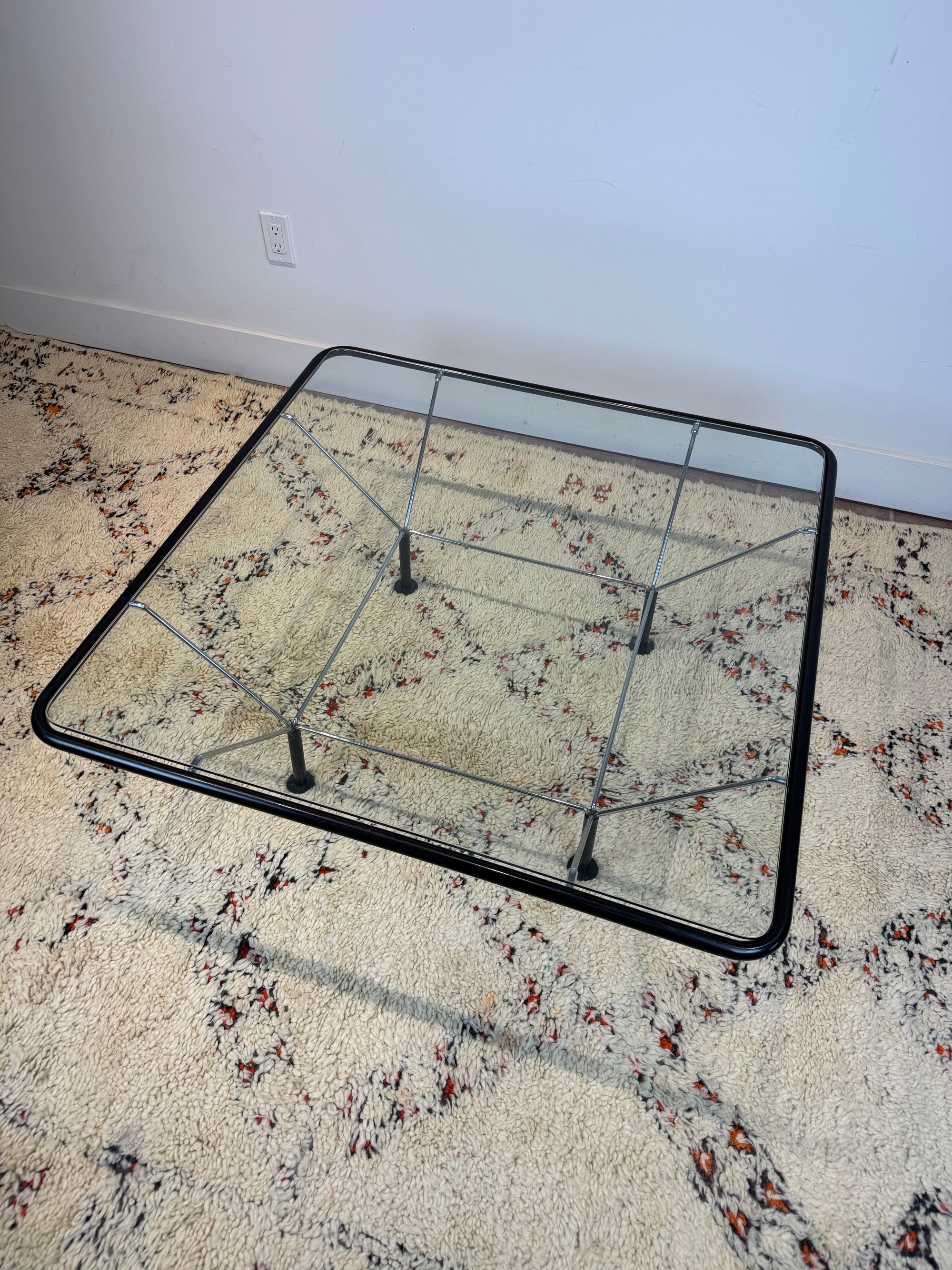 Glass Top Coffee Table by Niels Bendtsen 1970's Denmark