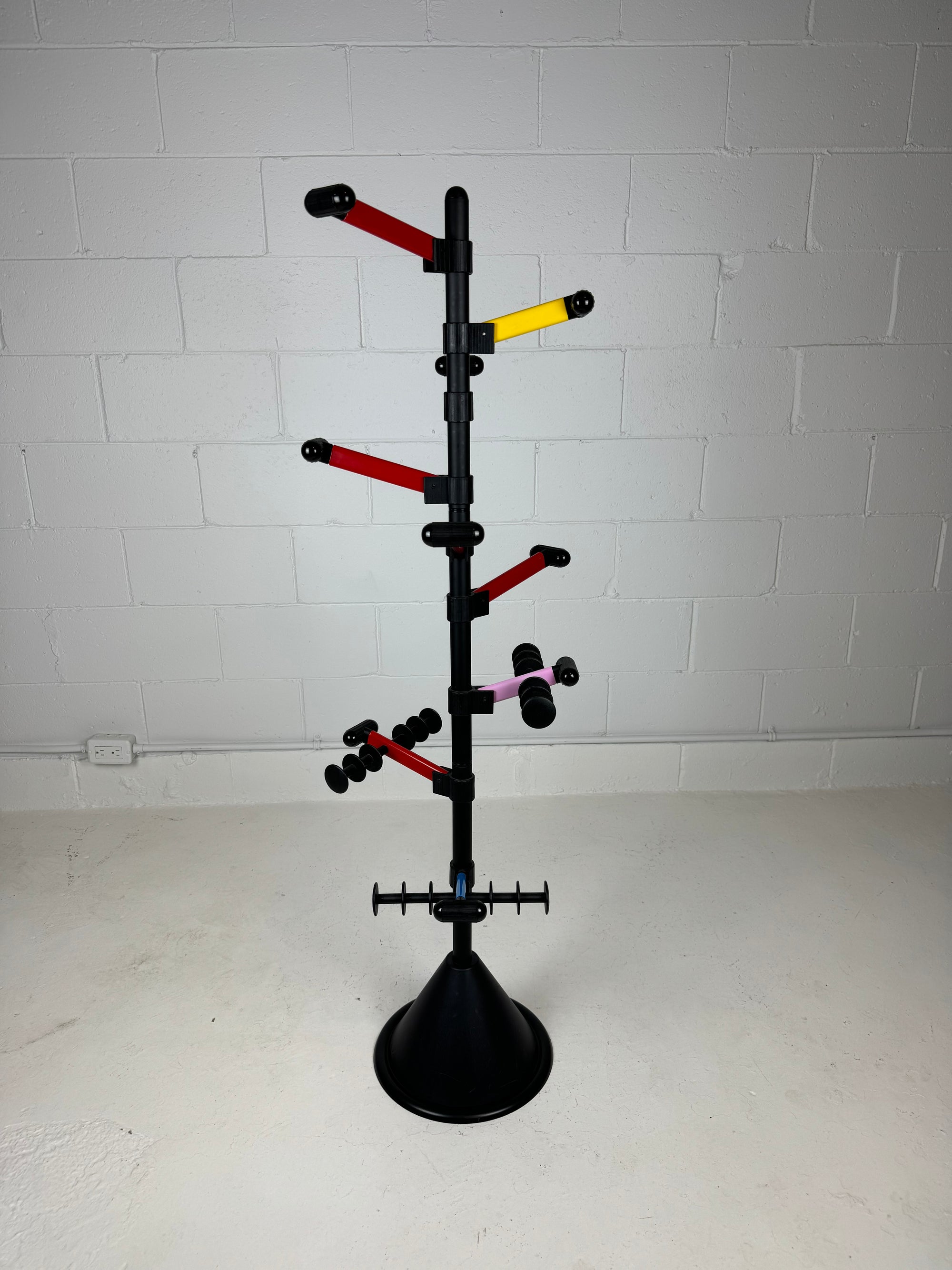 Post Modern 1980's Adjustable Coat Rack Memphis Style