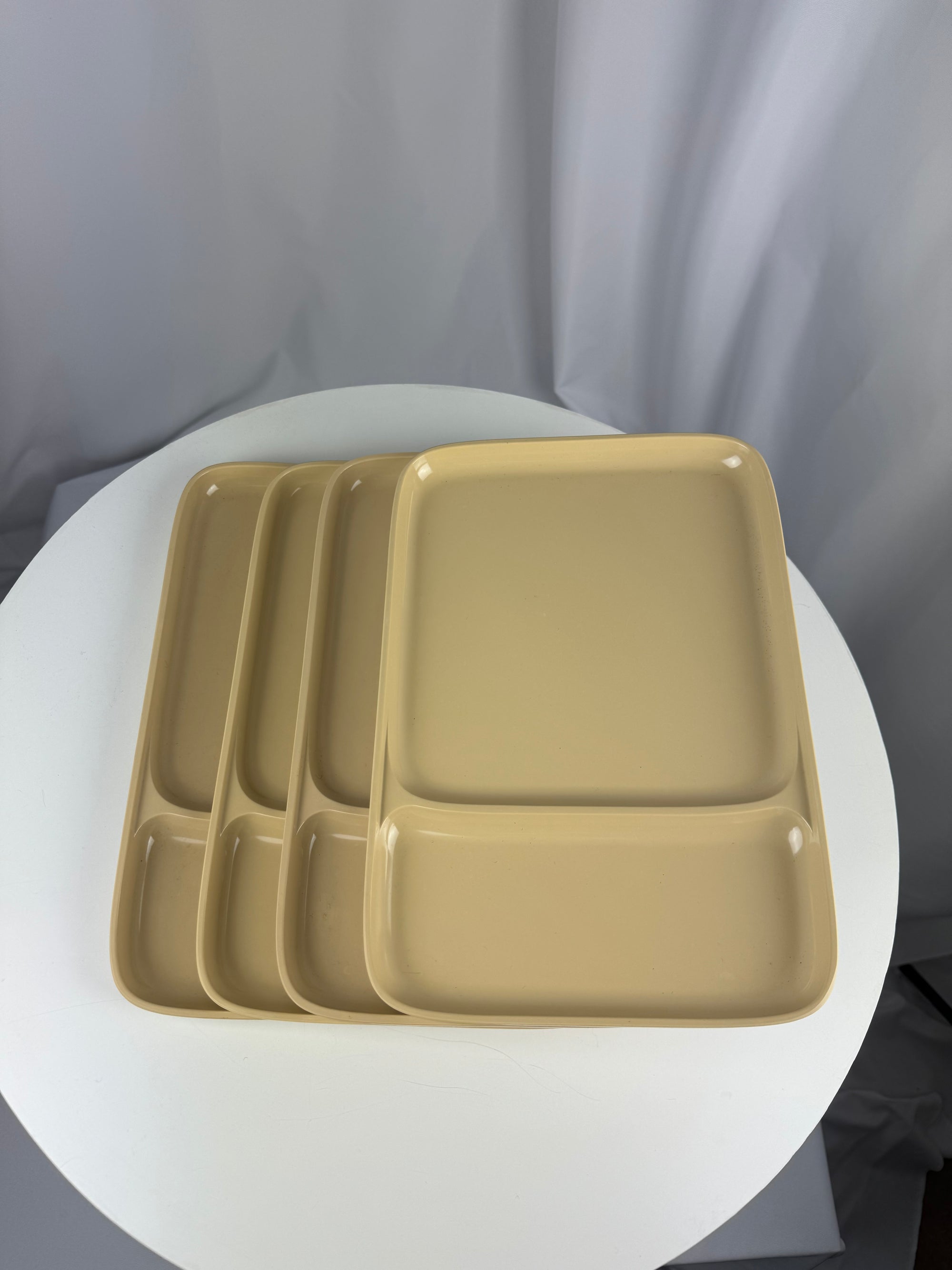 Vintage Rosti Denmark Stackable Plates Beige