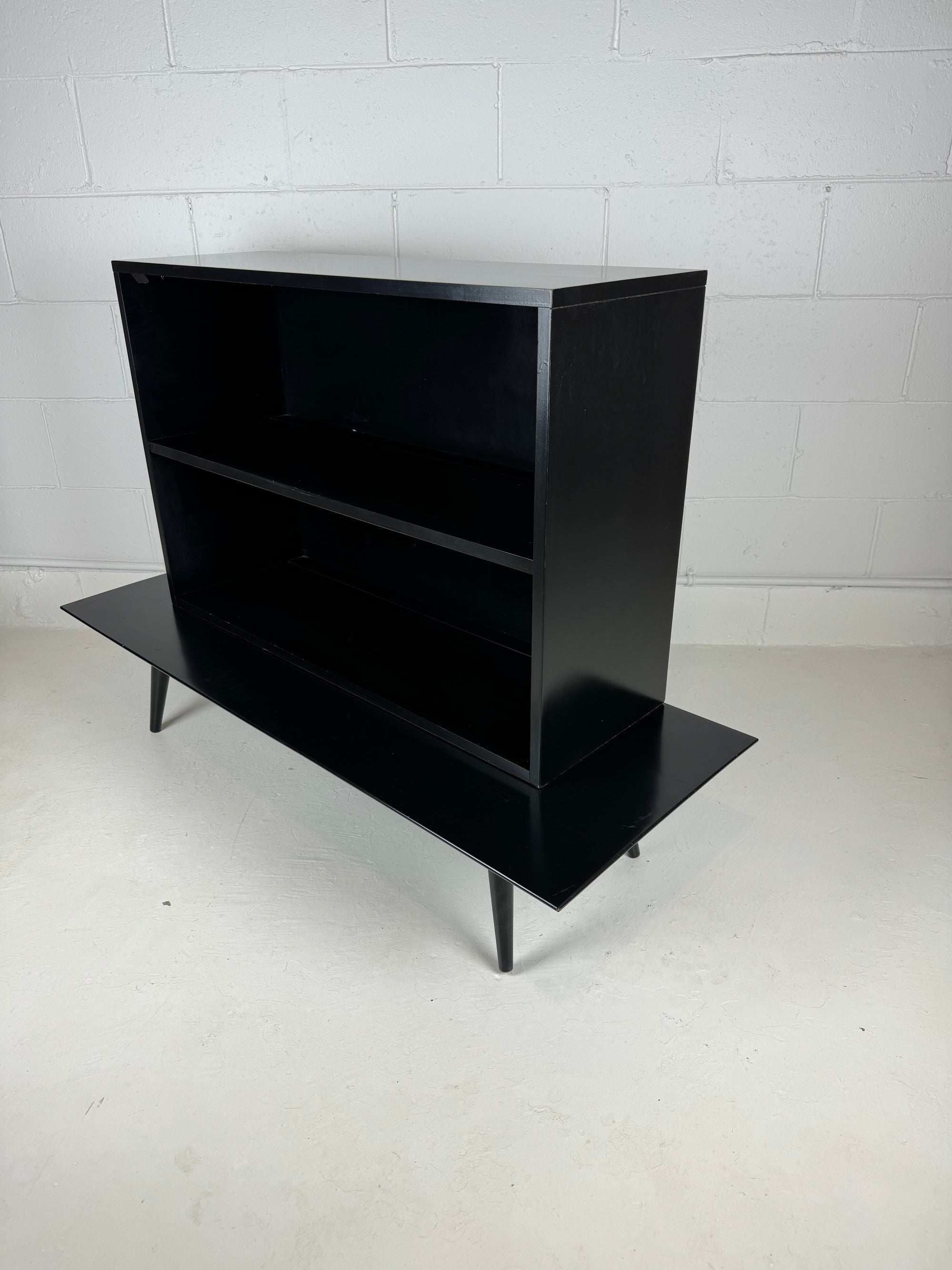 Paul McCobb Black Planner Group Small Bookcase and Bench