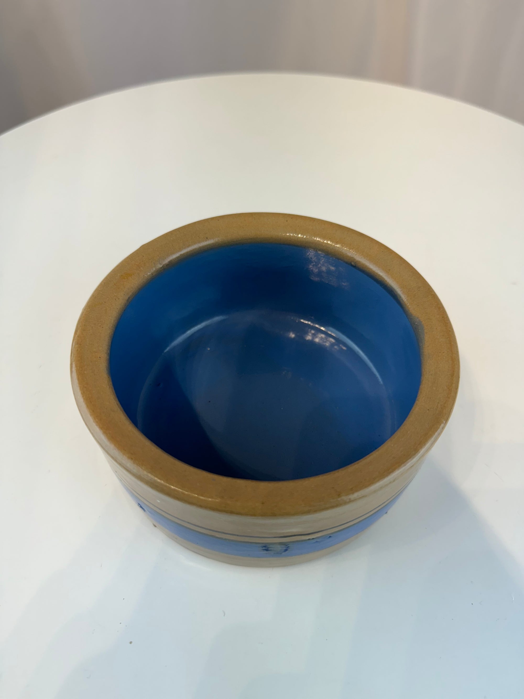 Studio Pottery Bowl - Brown & Blue