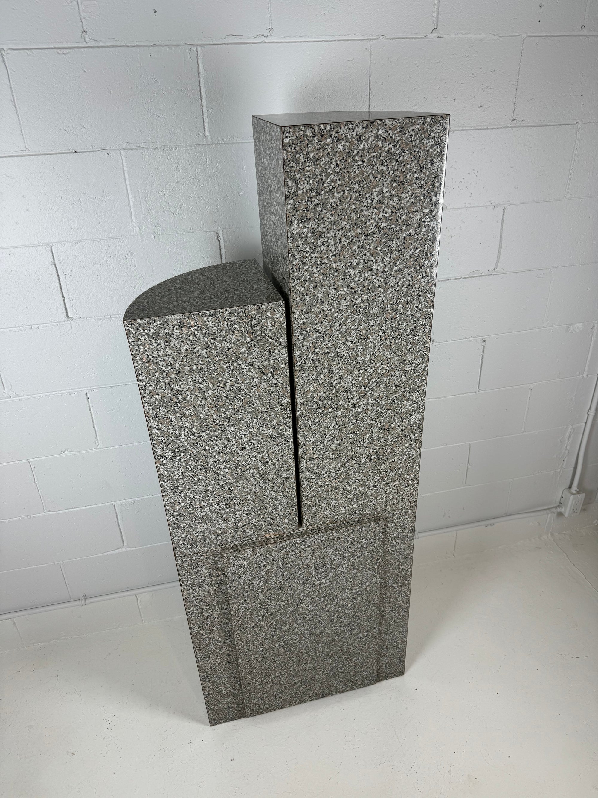 1980's Architectural Faux Terrazzo Display with Storage