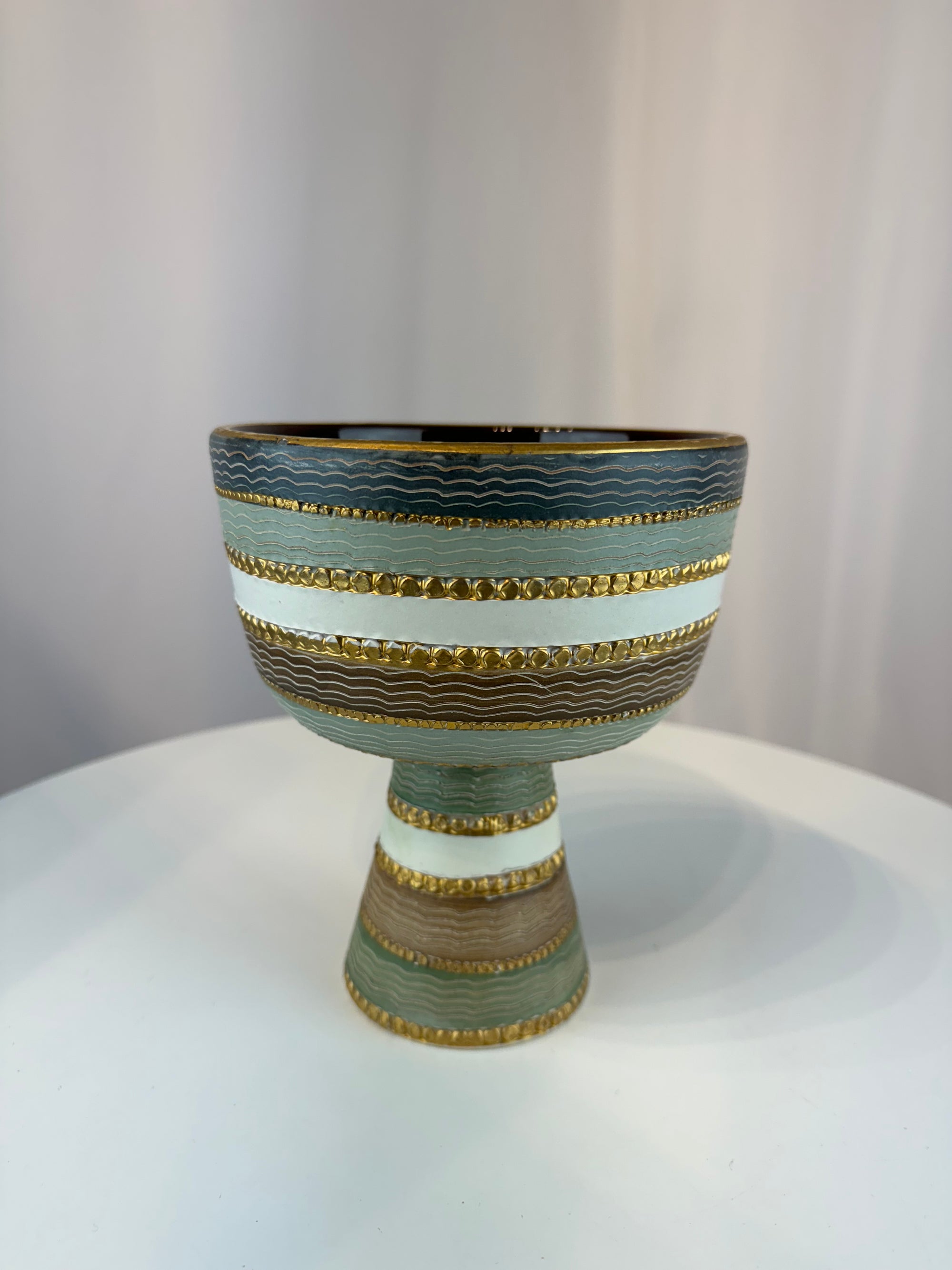 Vintage Aldo Londi Bitossi Pedestal Chalice