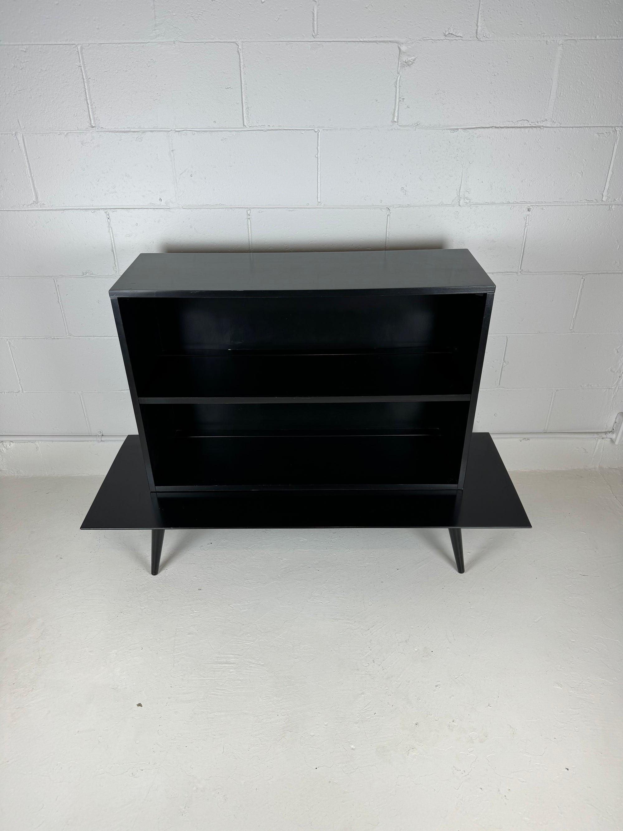 Paul McCobb Black Planner Group Small Bookcase and Bench