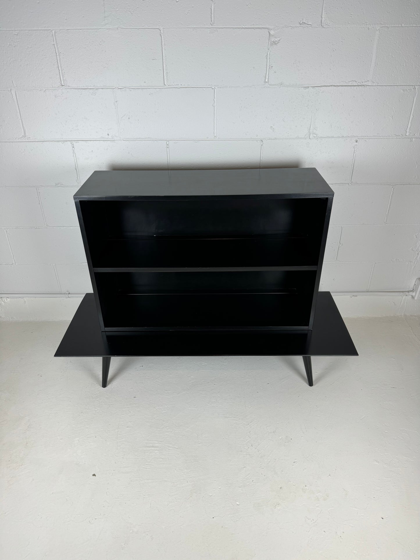 Paul McCobb Black Planner Group Small Bookcase and Bench