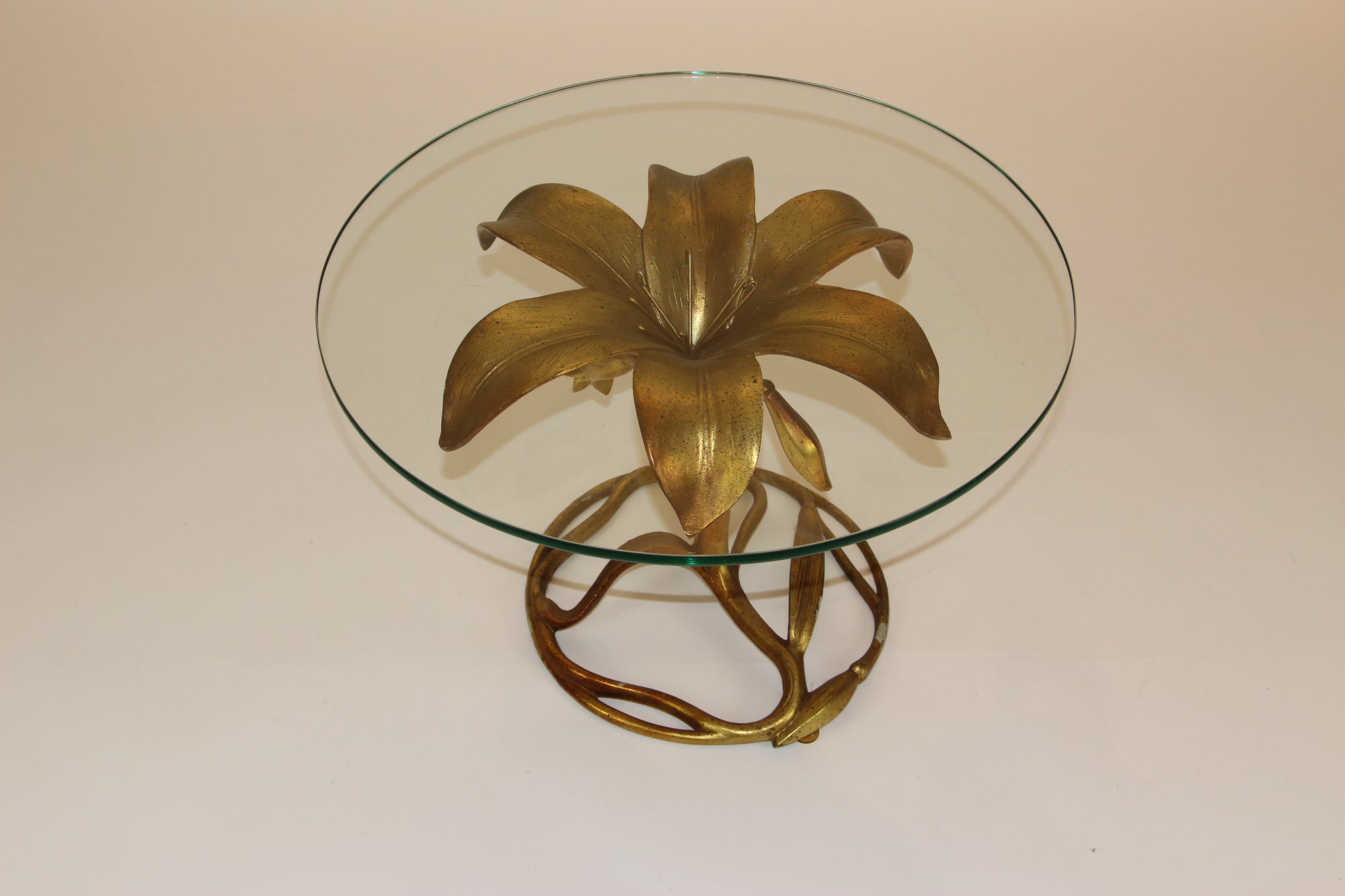 Gilded Lily Side Table by Arthur Court for Drexel