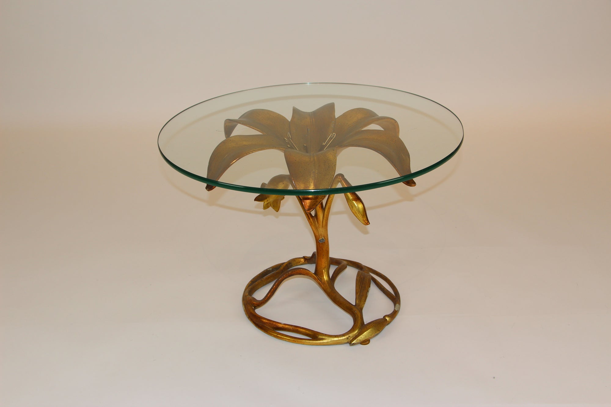 Gilded Lily Side Table by Arthur Court for Drexel