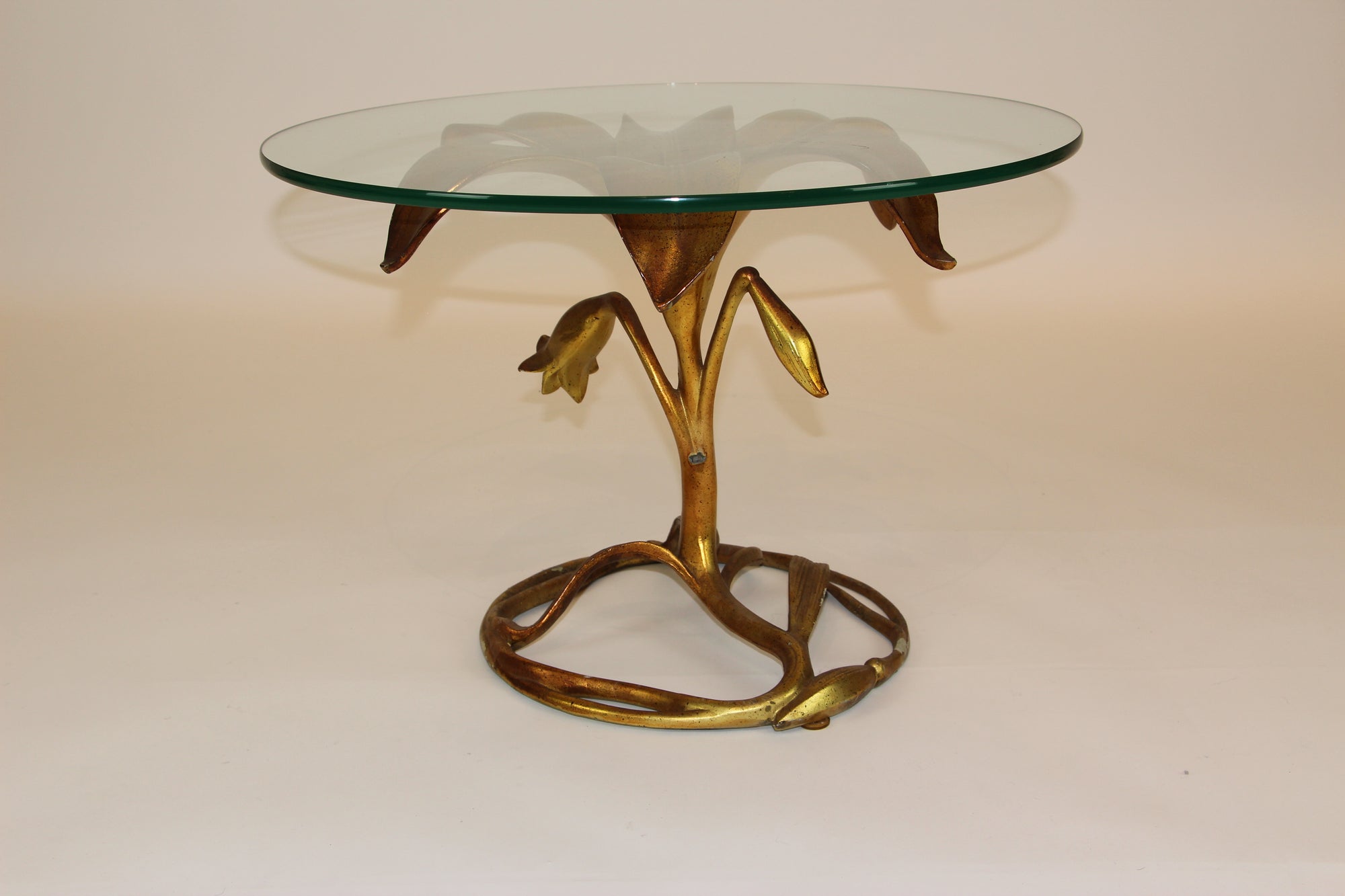 Gilded Lily Side Table by Arthur Court for Drexel