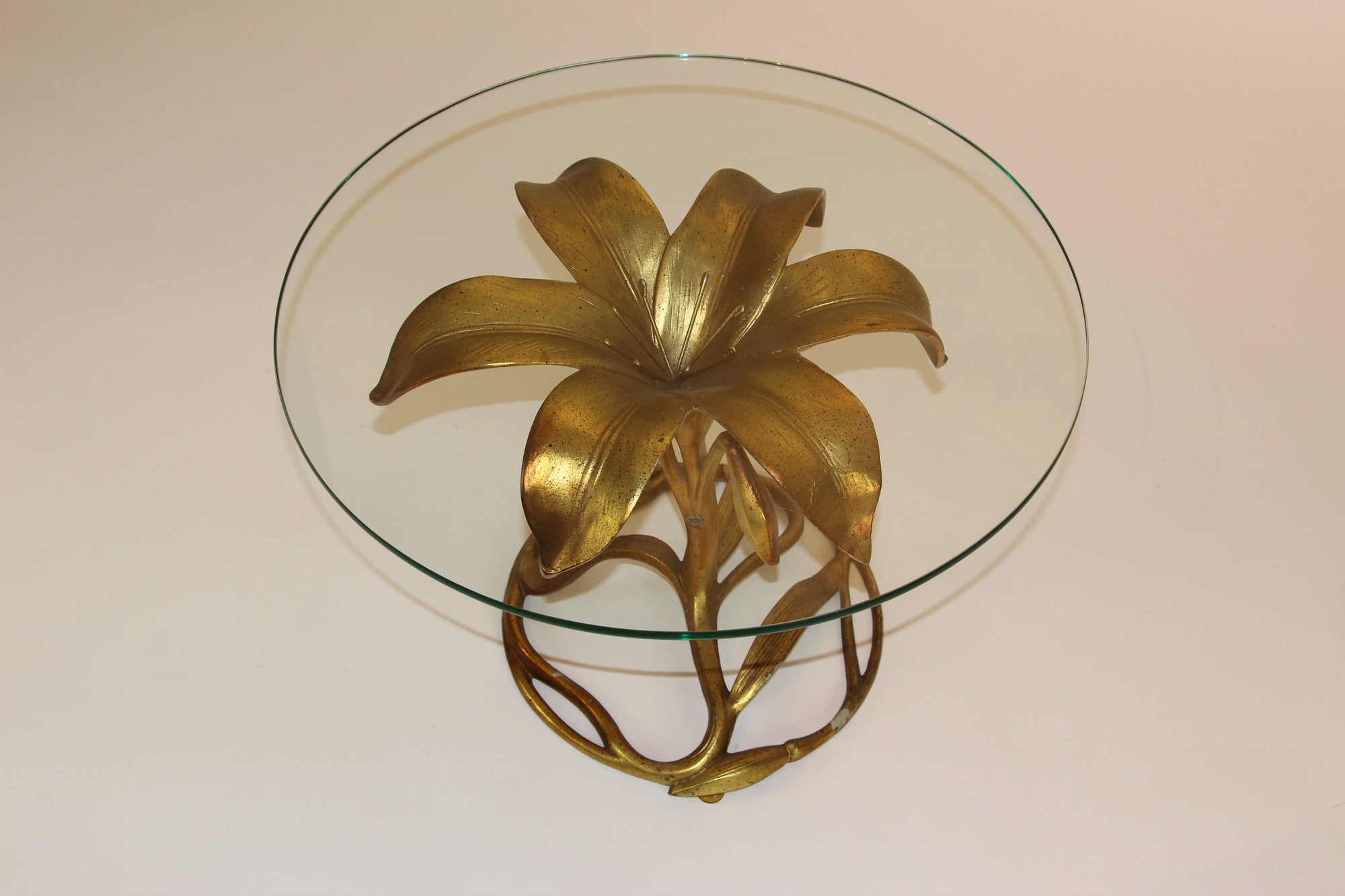 Gilded Lily Side Table by Arthur Court for Drexel