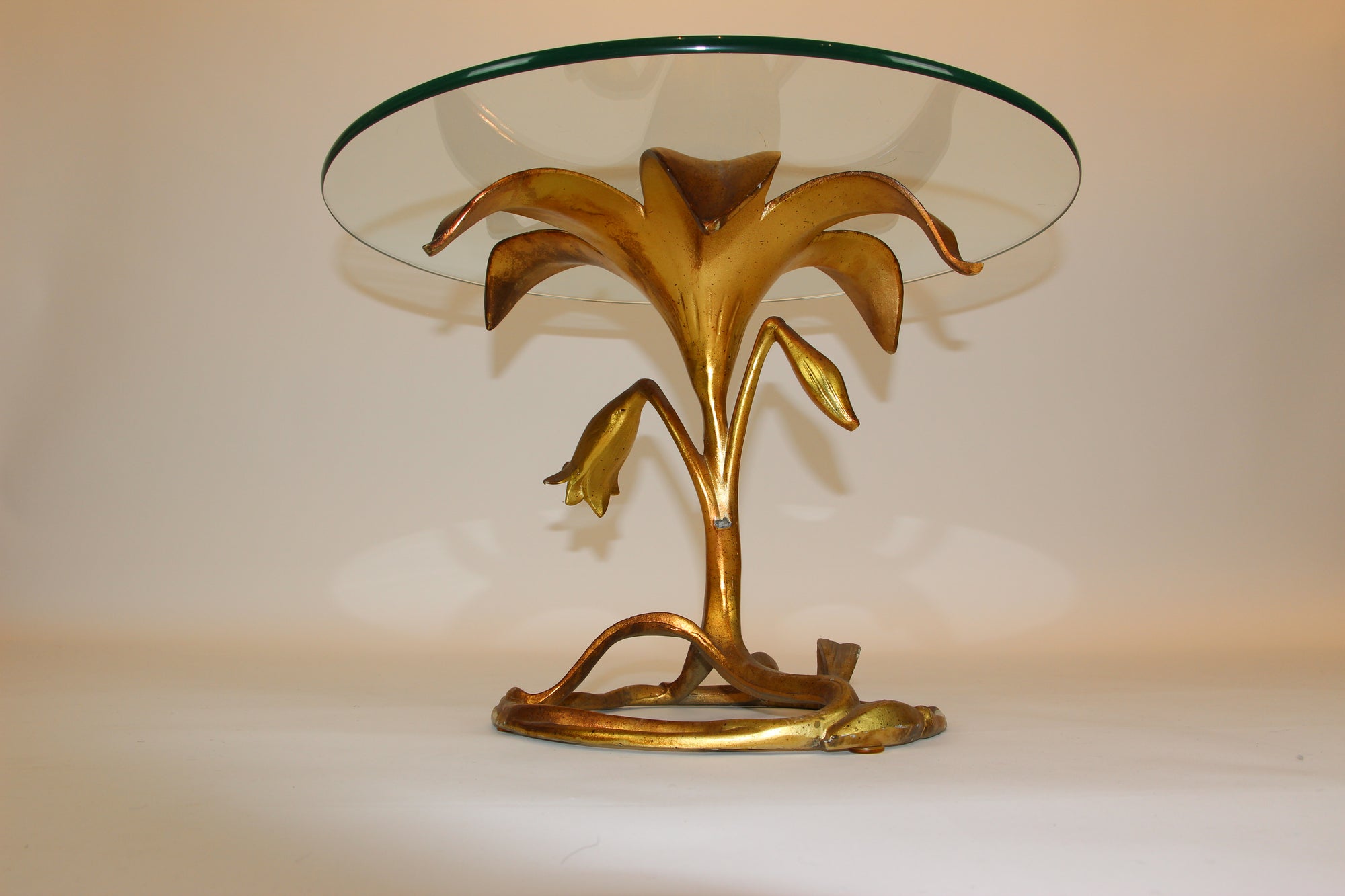 Gilded Lily Side Table by Arthur Court for Drexel