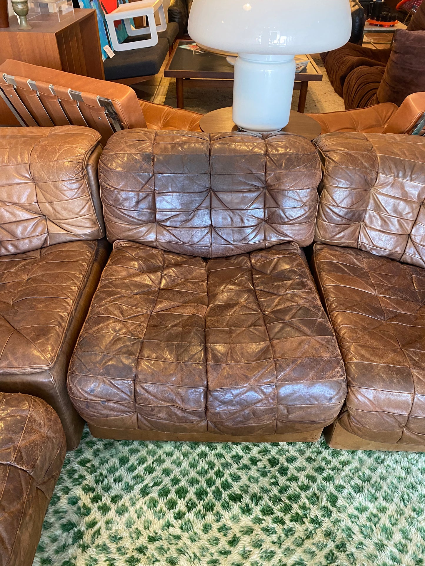 De Sede DS-11 Patchwork Leather Modular Sofa 6 Pieces Vintage