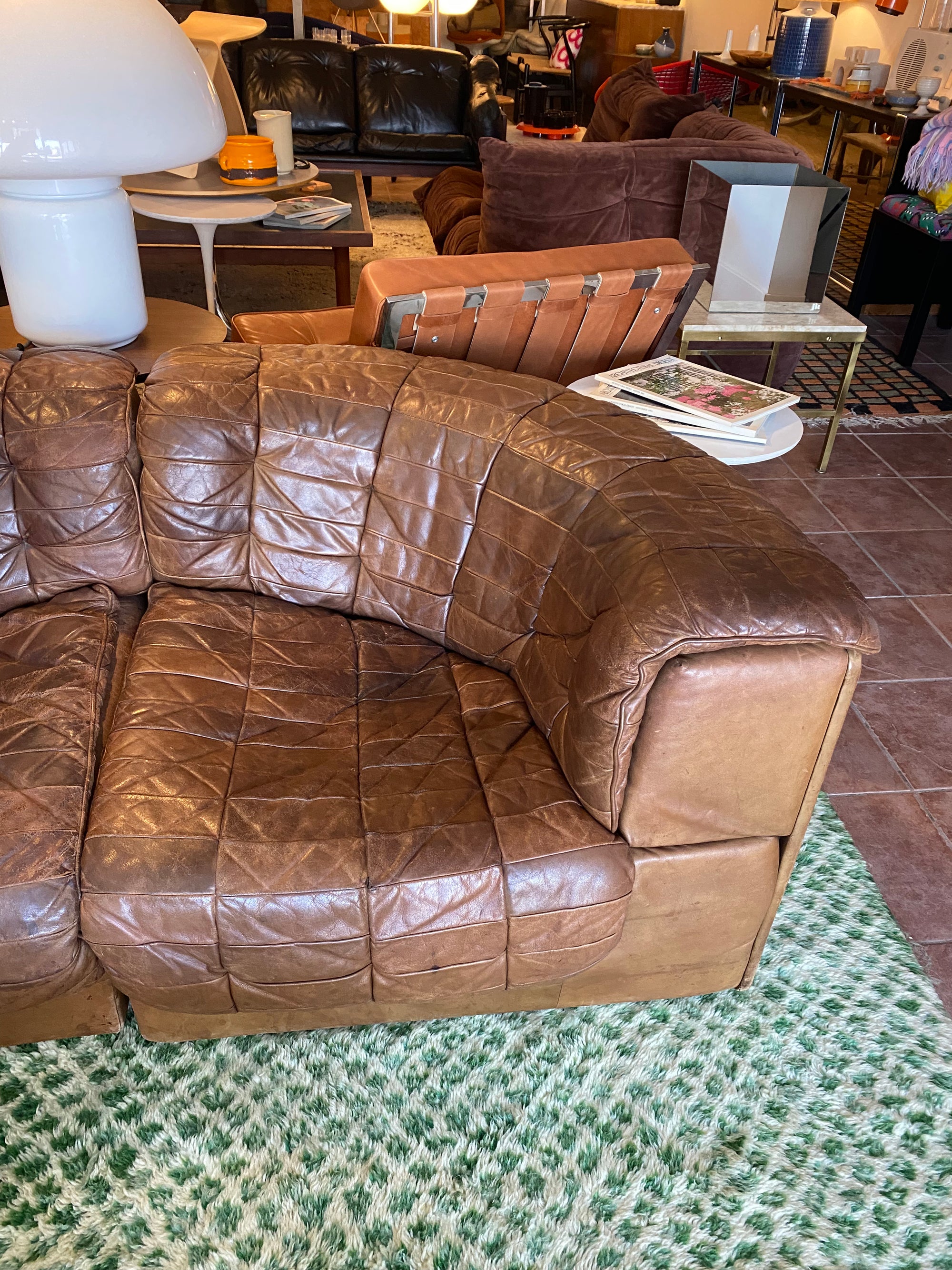 De Sede DS-11 Patchwork Leather Modular Sofa 6 Pieces Vintage