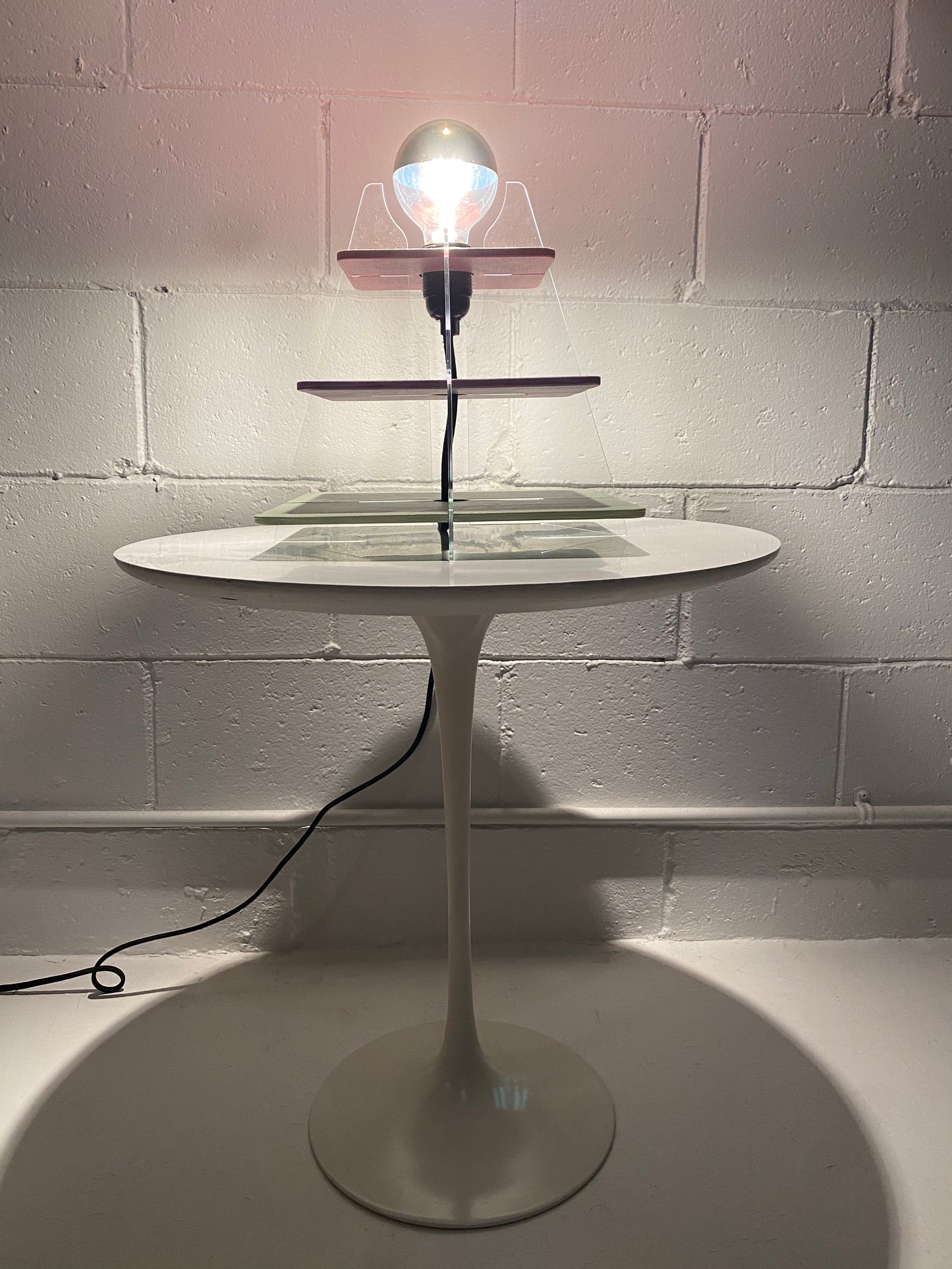 Vintage Space Age Memphis Style Acrylic Table Lamp