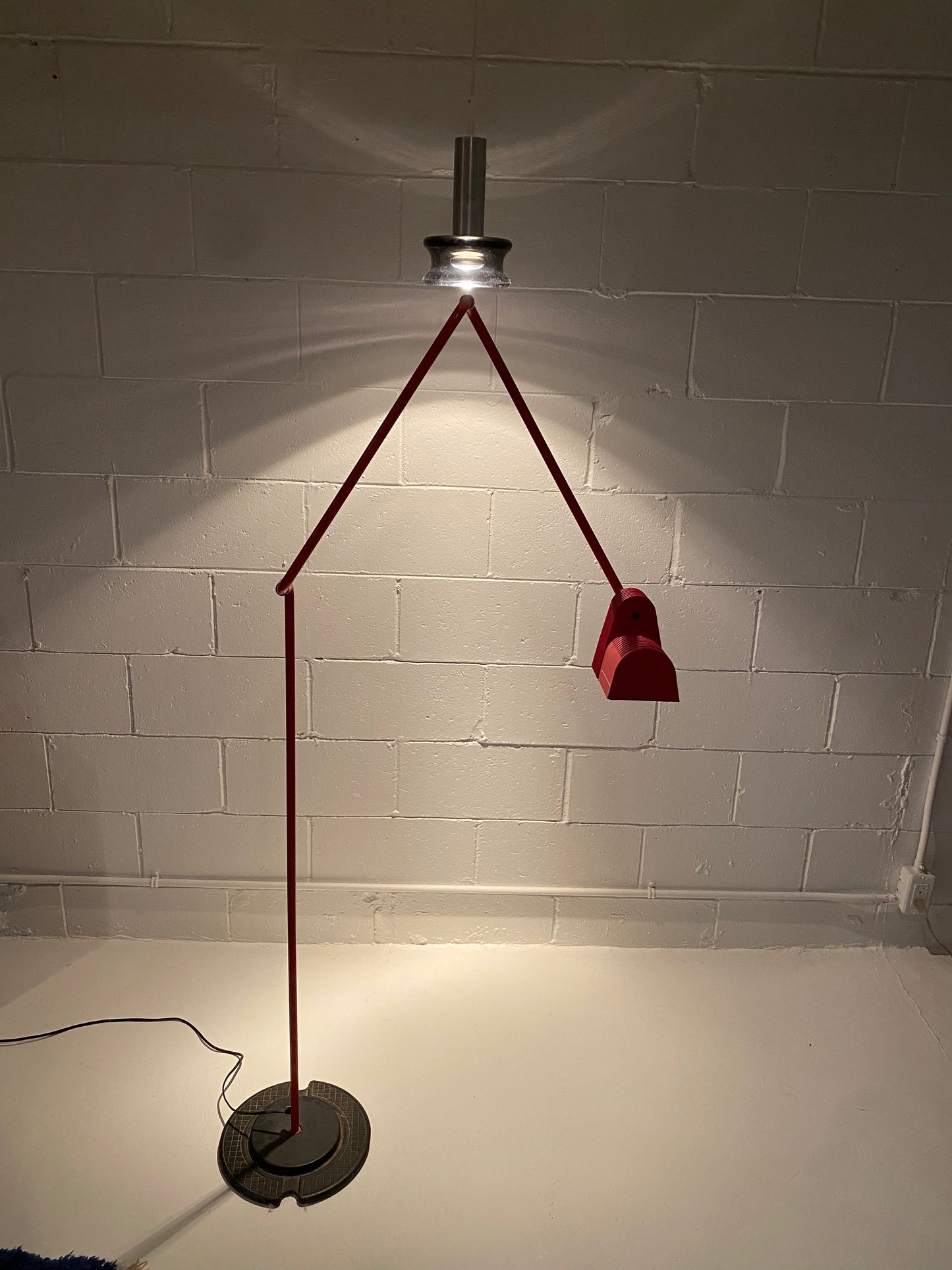 Red Articulating Floor Lamp for Belux Spain