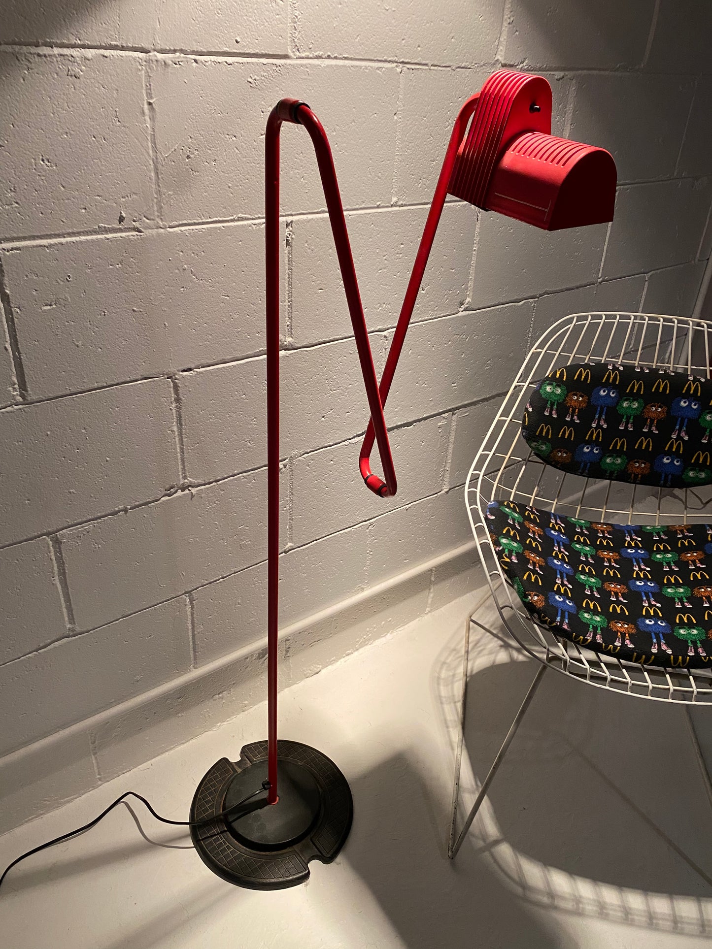 Red Articulating Floor Lamp for Belux Spain