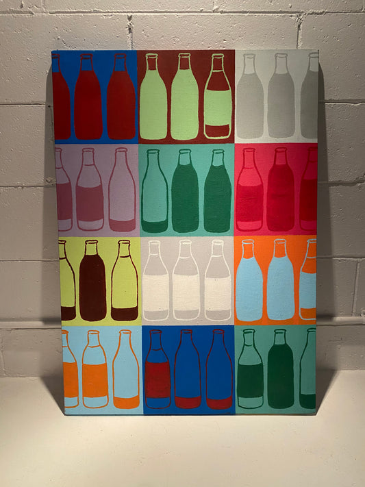 Vintage Oil Painting in the Style of Andy Warhol