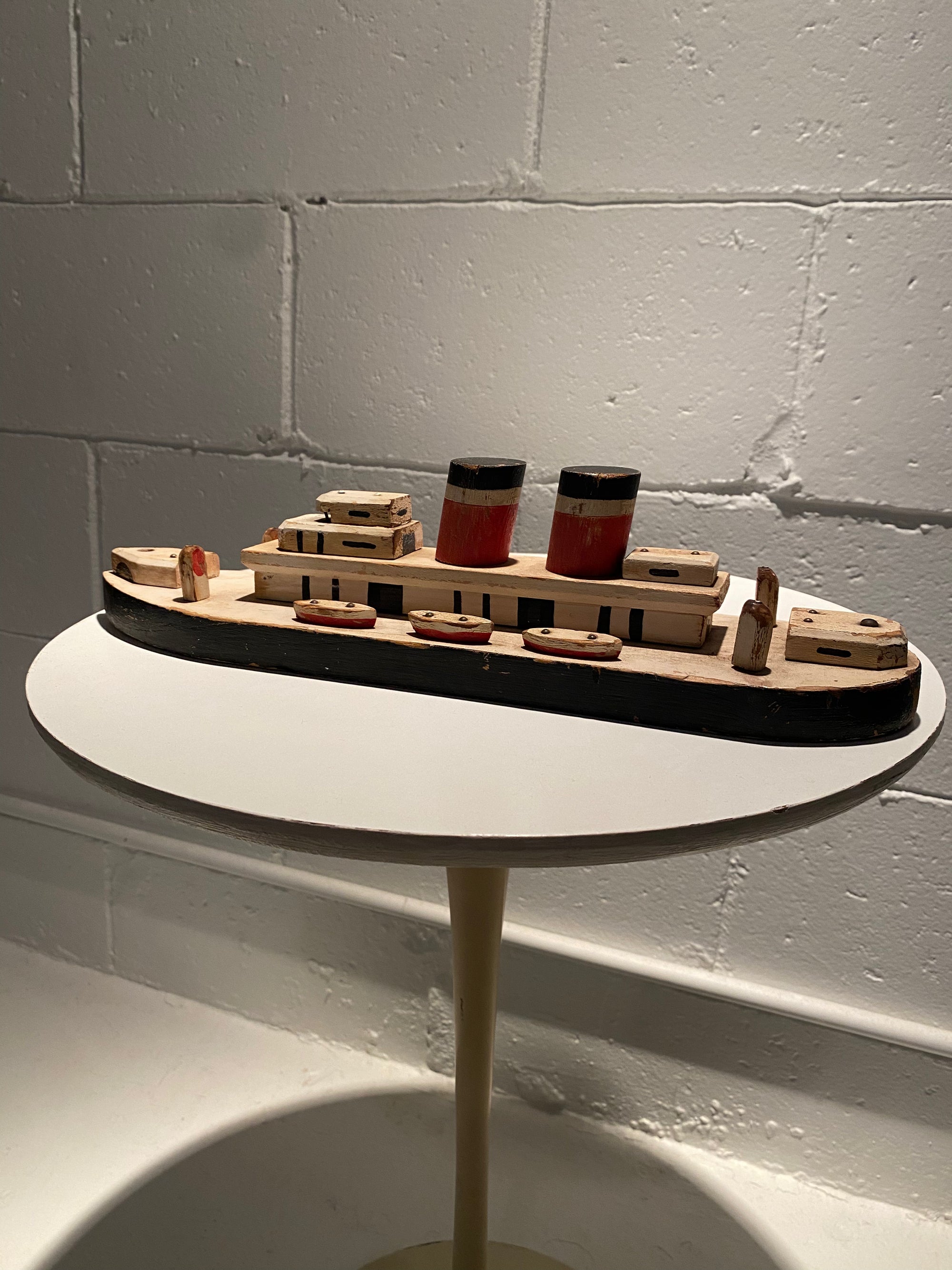 Folk Art Wooden Boat