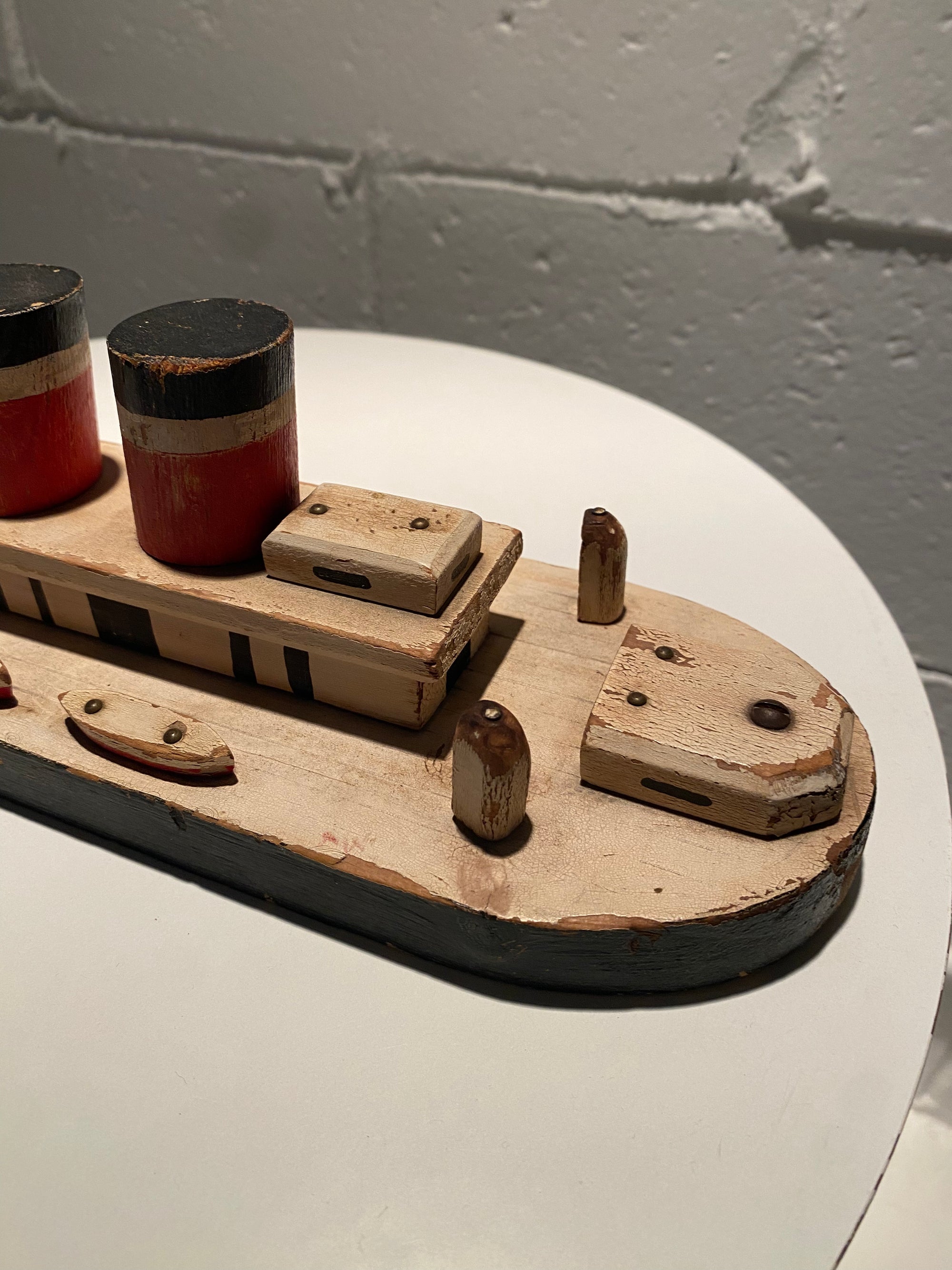 Folk Art Wooden Boat