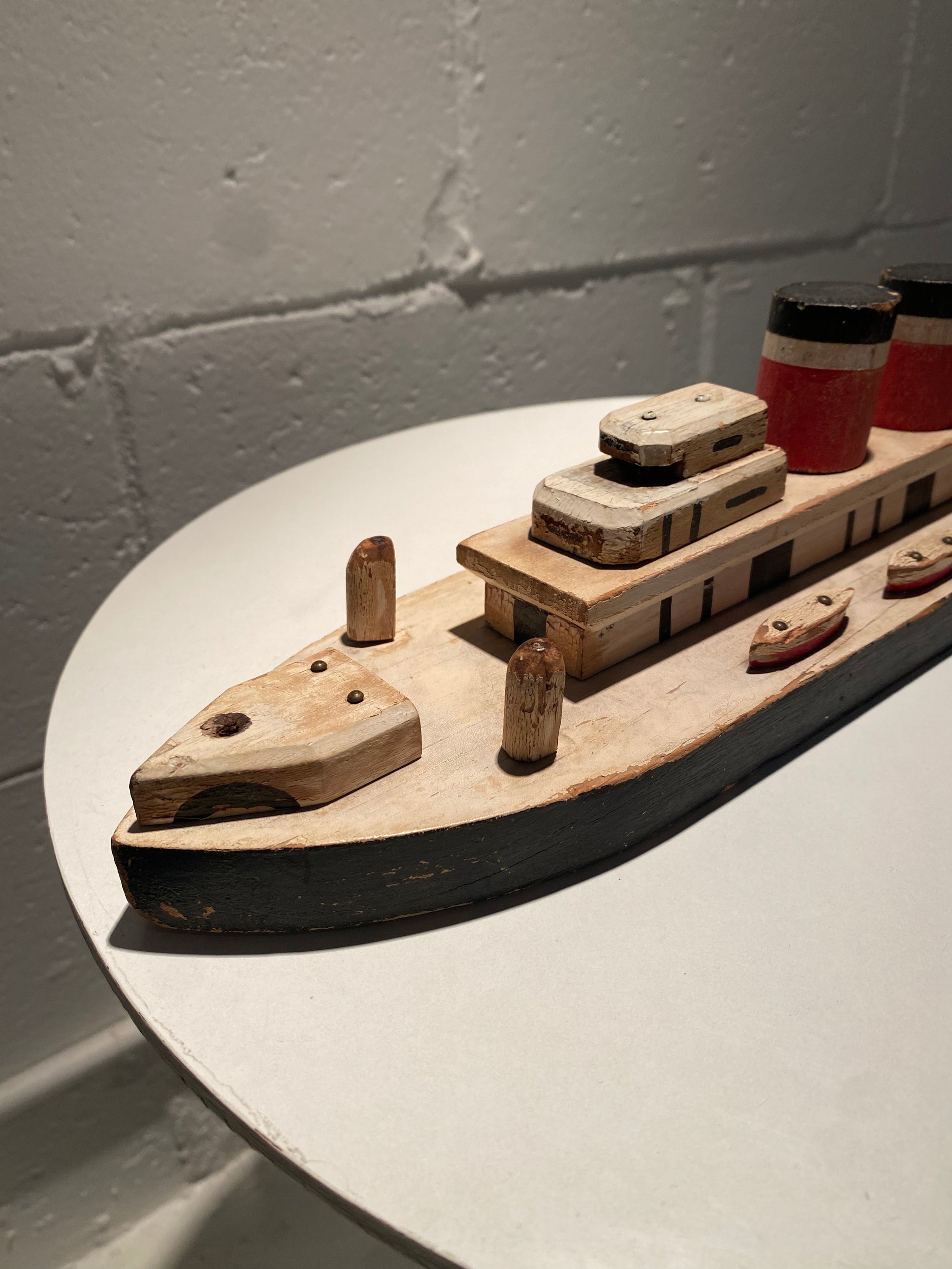 Folk Art Wooden Boat